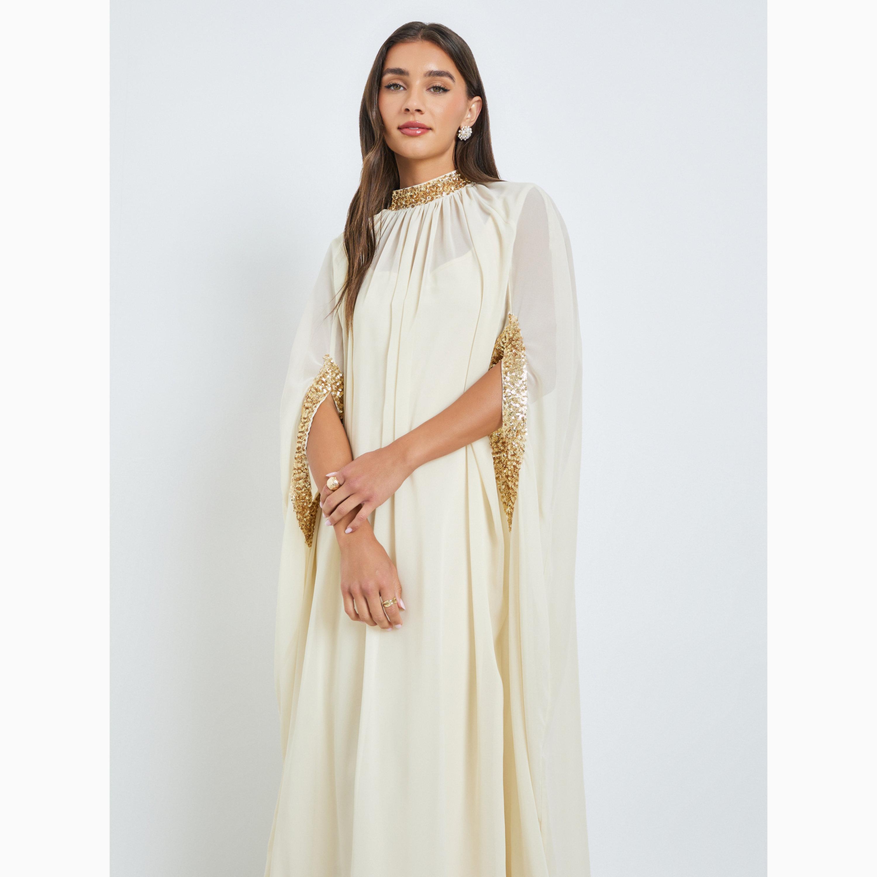 فستان طويل بنمط قفطان مزين بالترتر-women-clothing-dresses-image-2