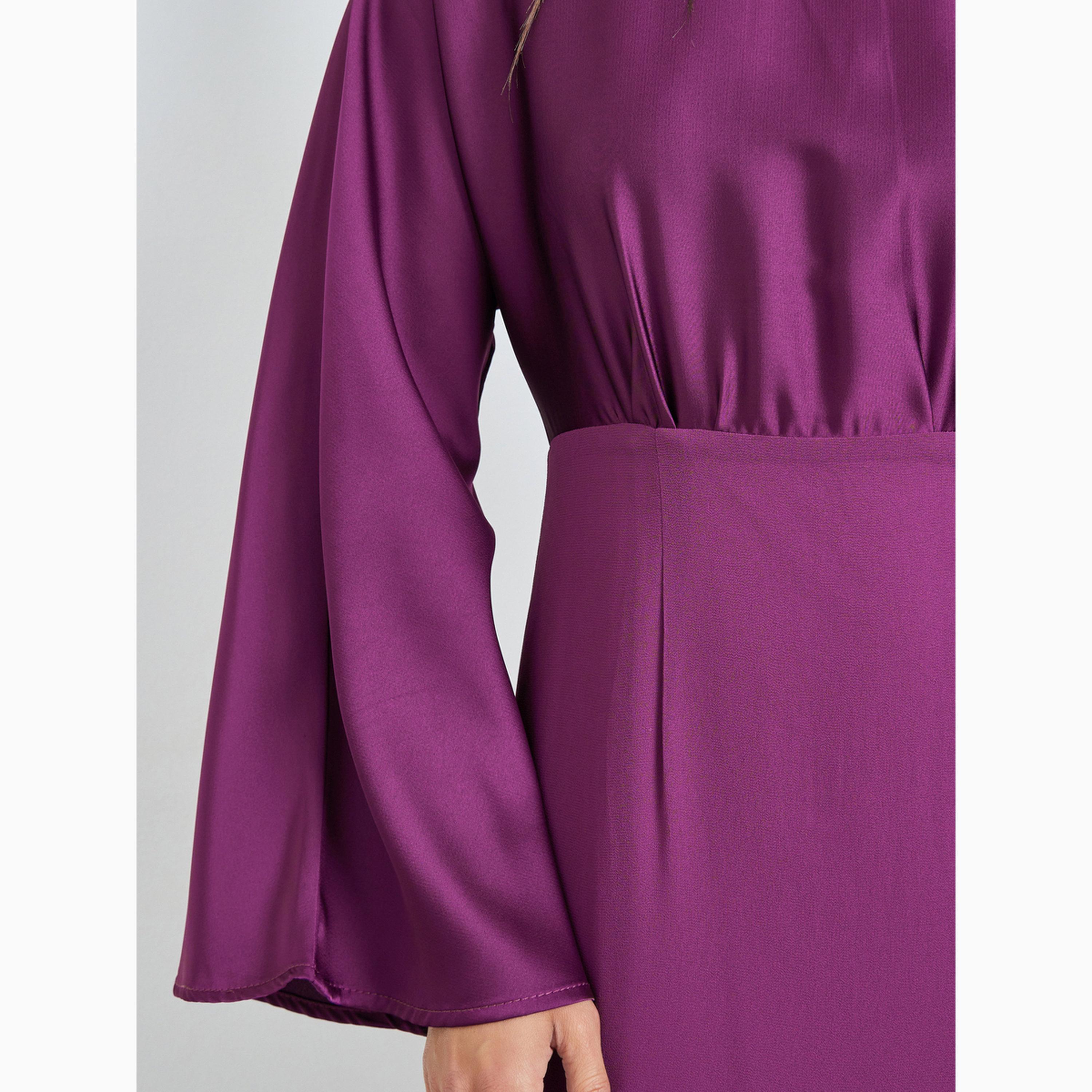فستان طويل بأكمام واسعة وحافة ميرميد-women-clothing-dresses-image-4