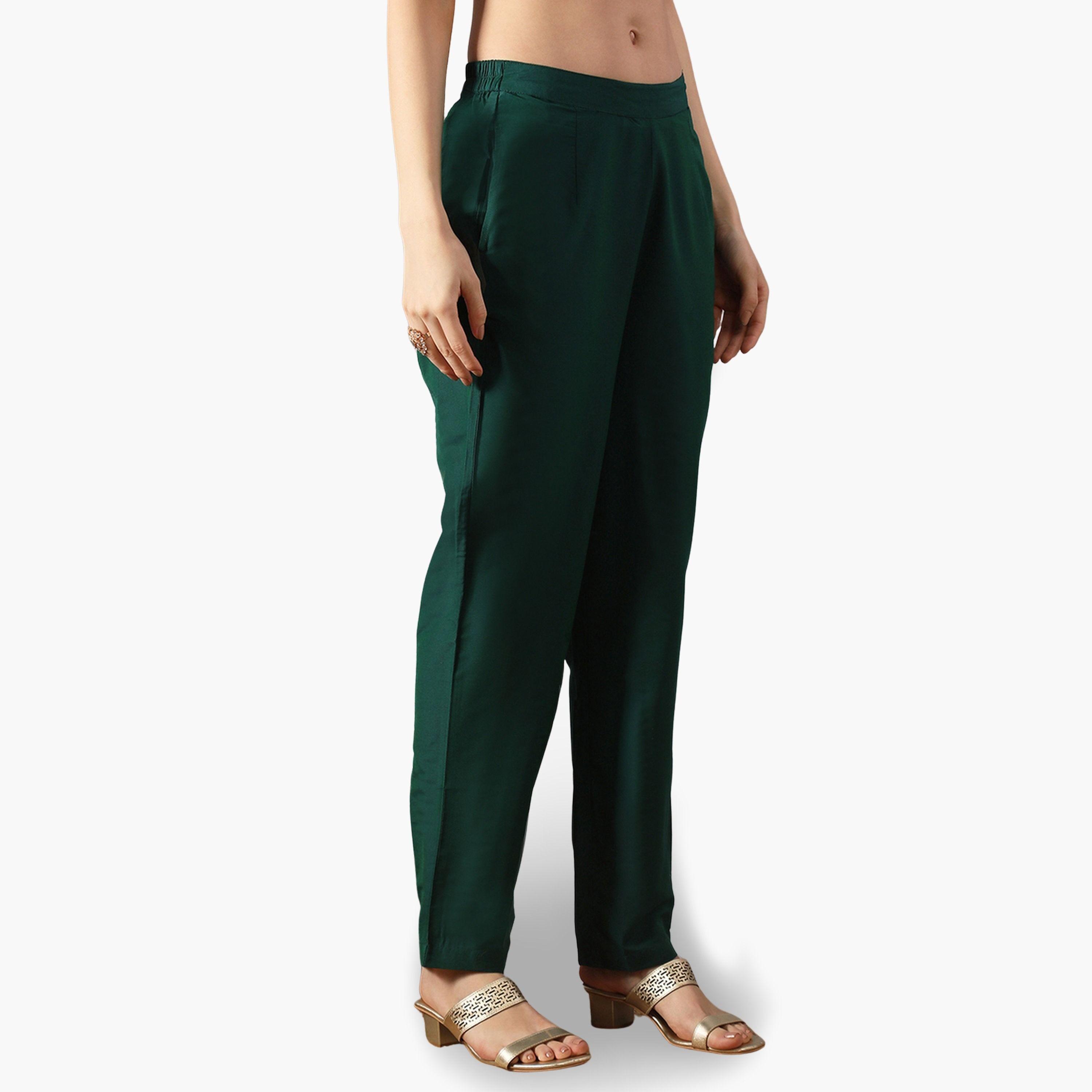 طقم منسق من كورتا مستقيمة مطرزة وبنطال ودوباتا-women-clothing-ethnicwear-kurtasets-image-5