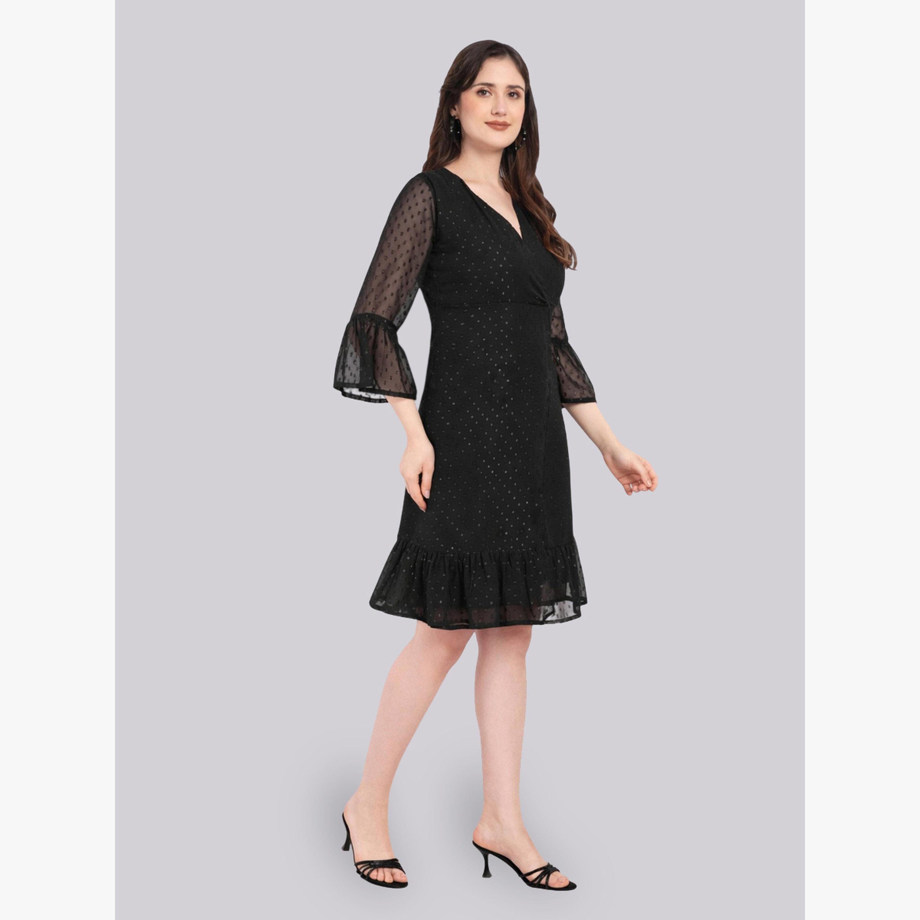 فستان بطول الركبة بخيوط دوبي ولوريكس-women-clothing-dresses-image-2
