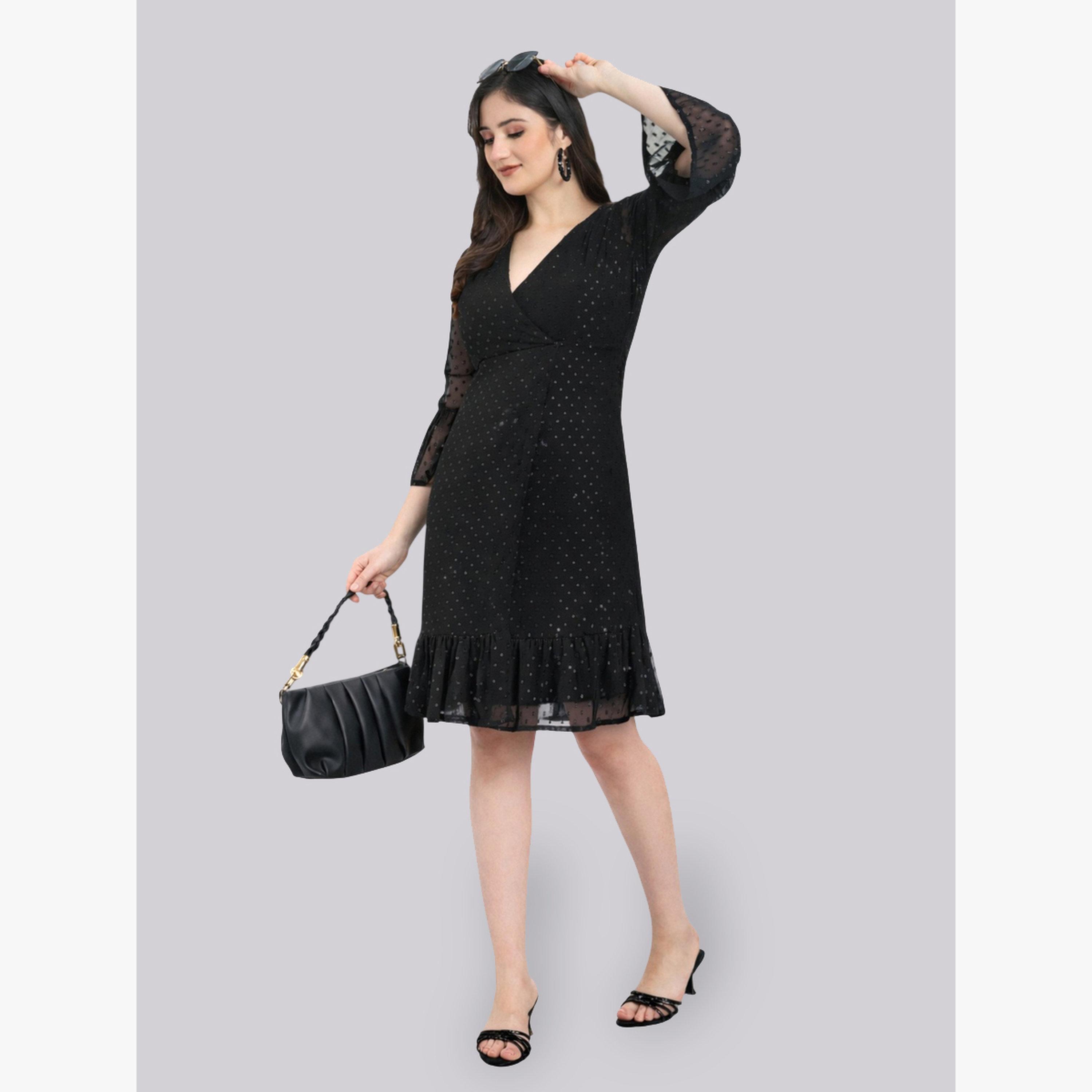 فستان بطول الركبة بخيوط دوبي ولوريكس-women-clothing-dresses-image-3