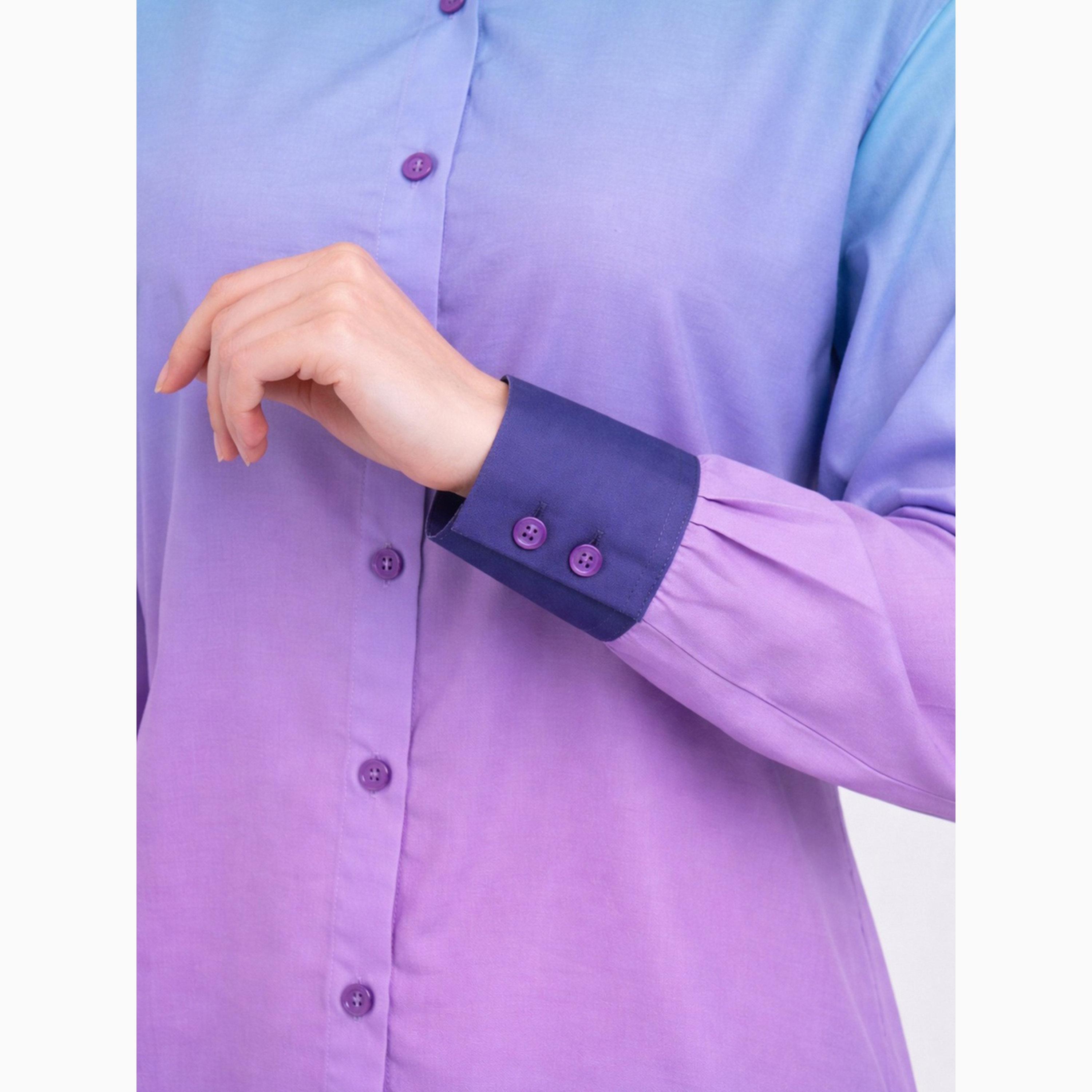 HOUSE OF RAELI X Styli Blue Ombre Look Long Sleeve Shirt-women-clothing-shirtsandblouses-shirts-image-3