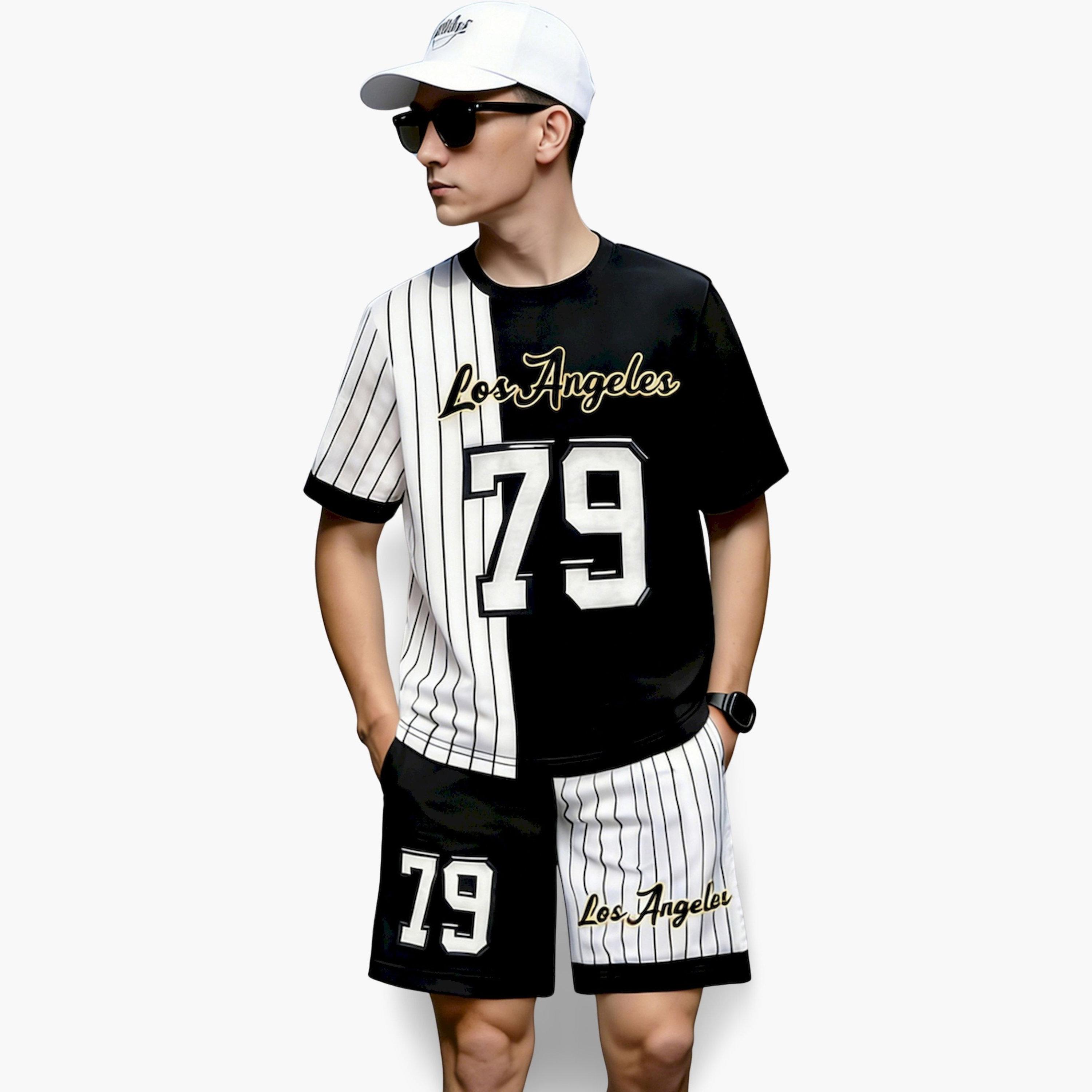 Take Two X Styli Men Printed Short Sleeve T-Shirt and Shorts Co-Ords-men-clothing-coordsets-image-5
