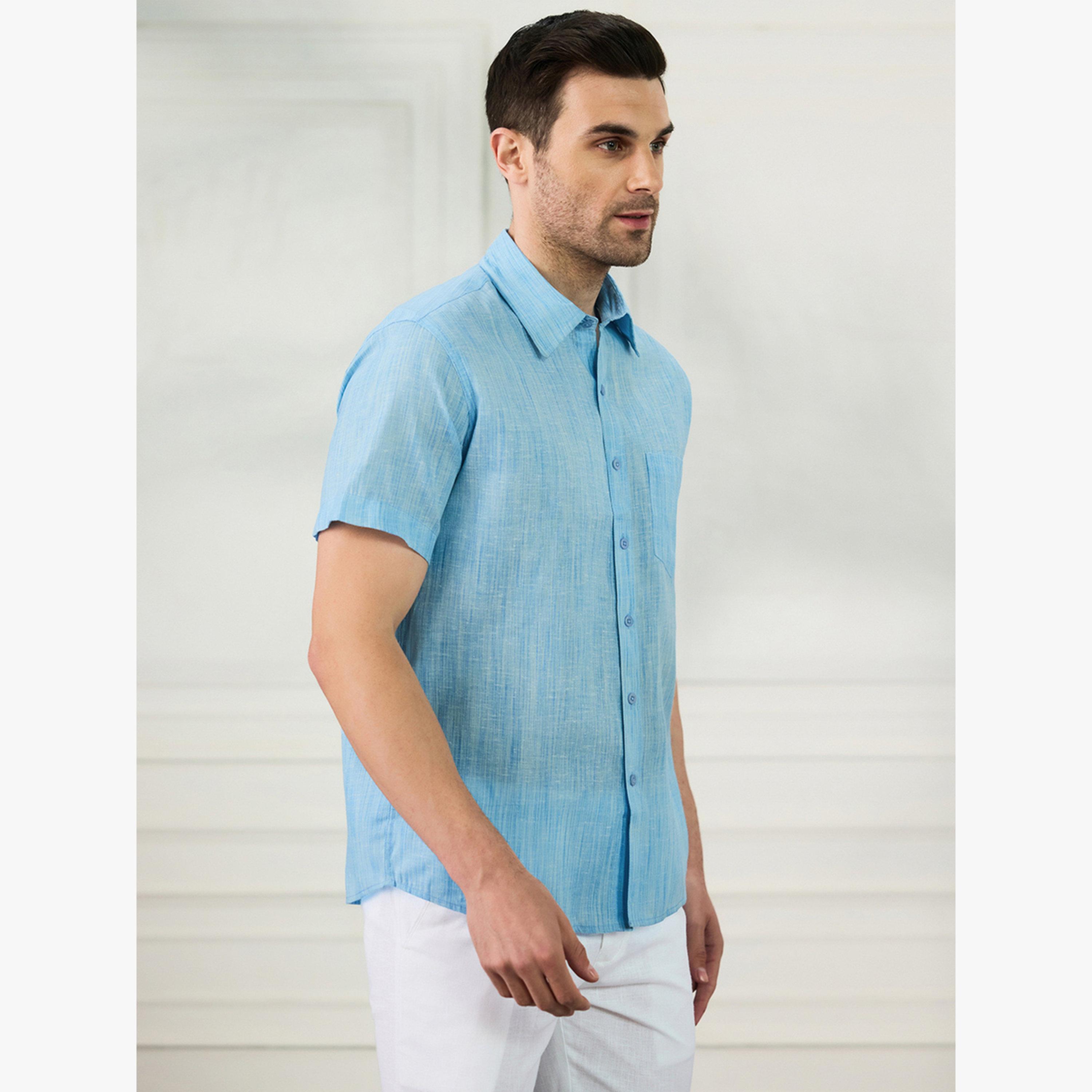 قميص بأكمام قصيرة مع جيب للرجال-men-clothing-shirts-image-3