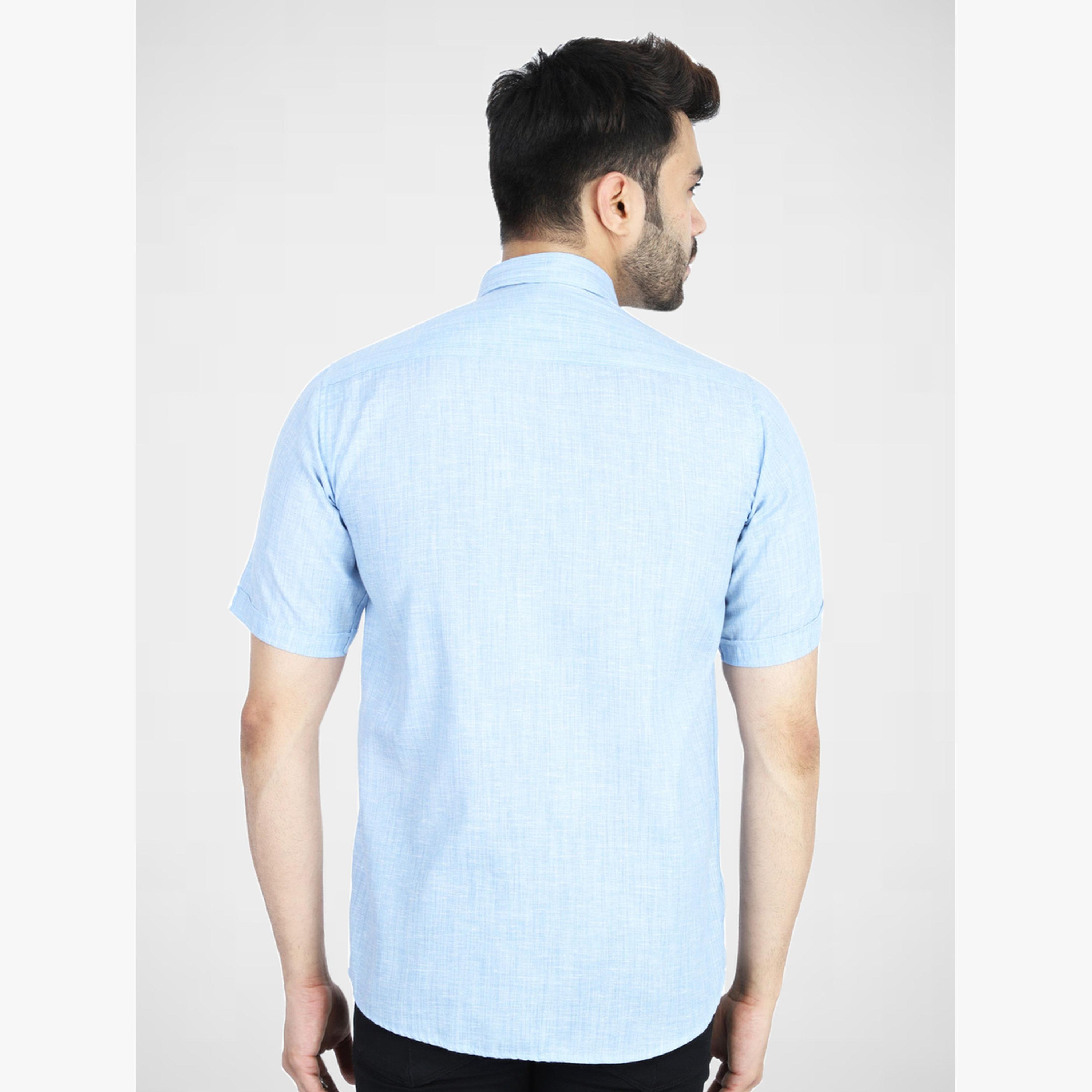 قميص قطن بأكمام قصيرة للرجال-men-clothing-shirts-image-3