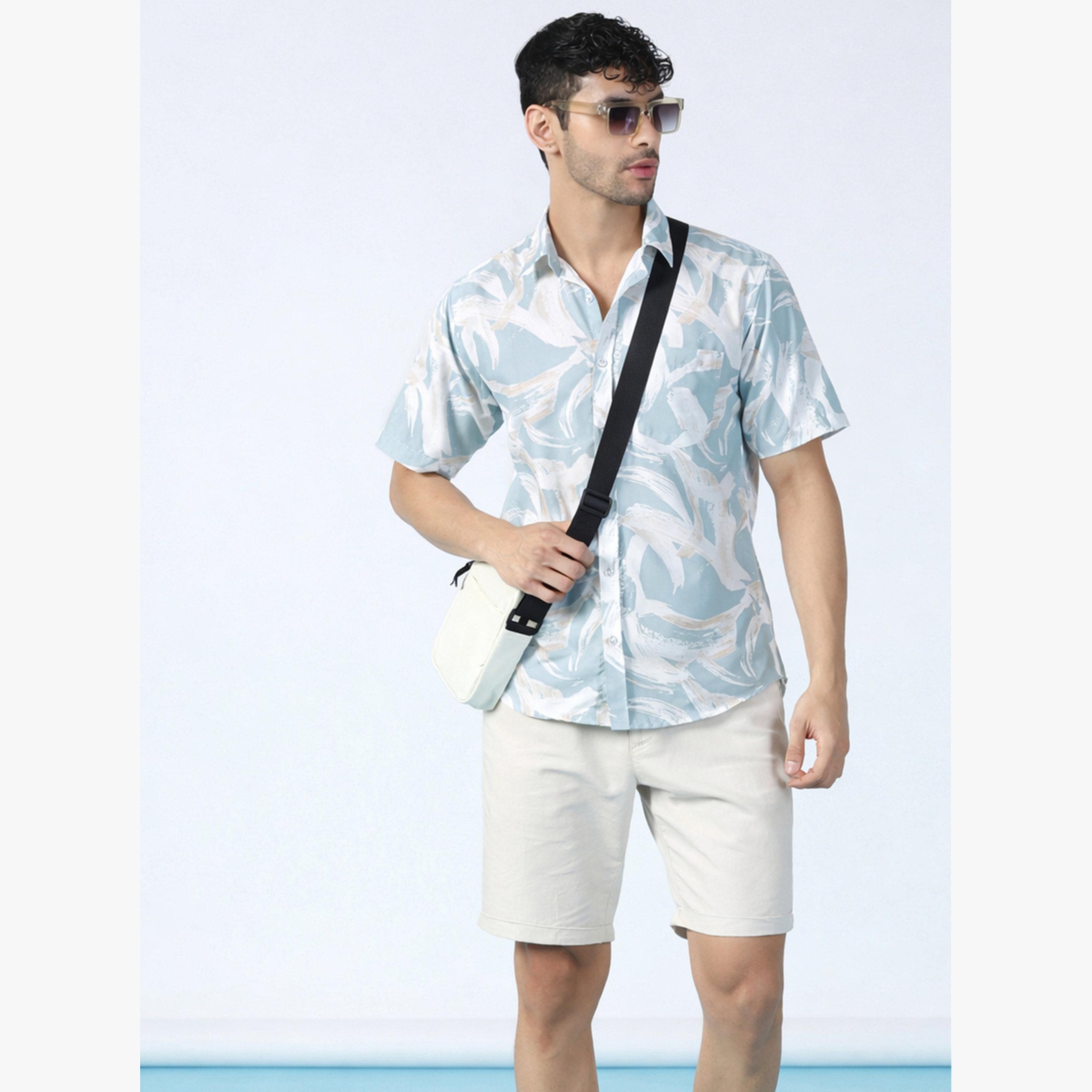 قميص قطن مطبوع مع جيب للرجال-men-clothing-shirts-image-3