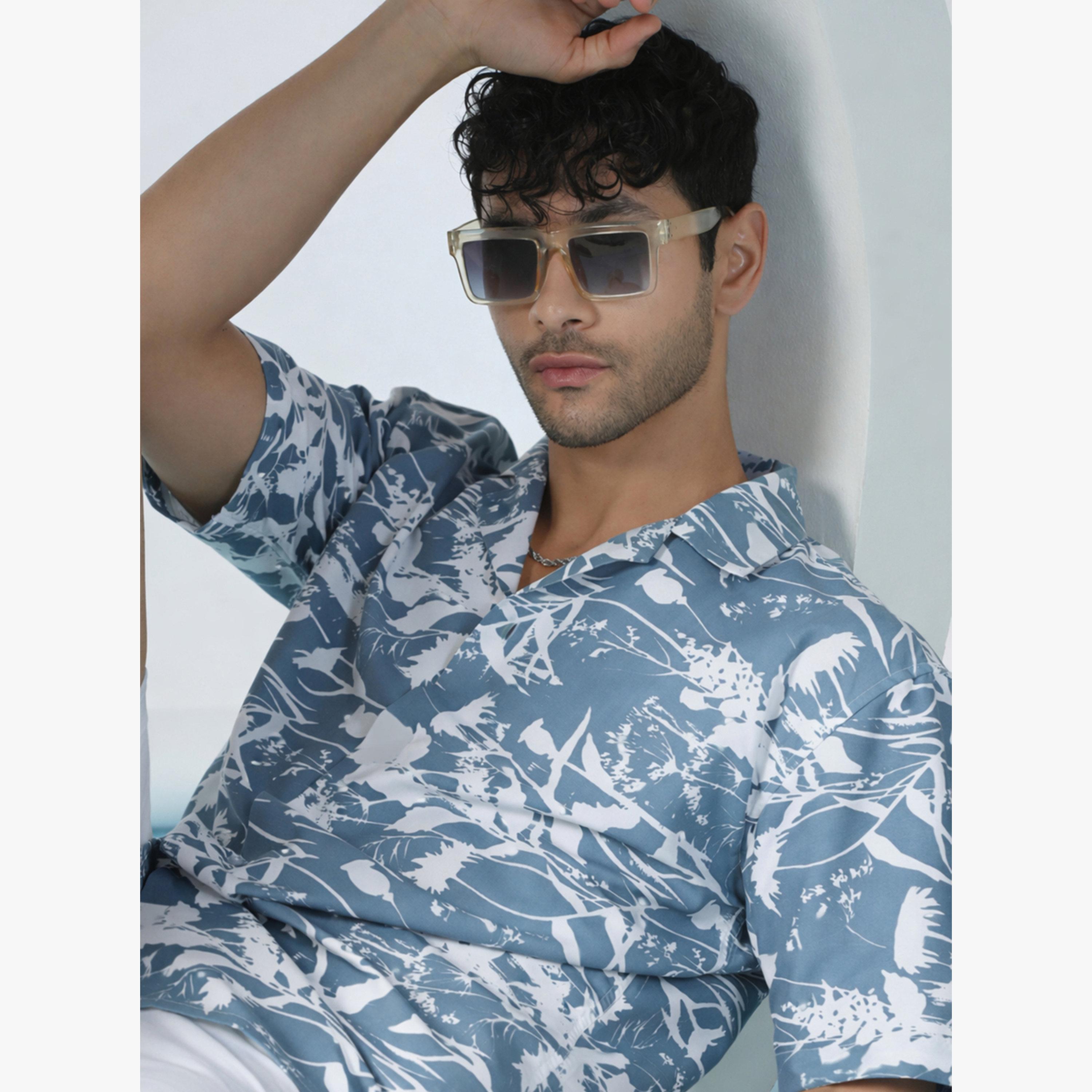 قميص بأكمام قصيرة بطبعة استوائية للرجال-men-clothing-shirts-image-6