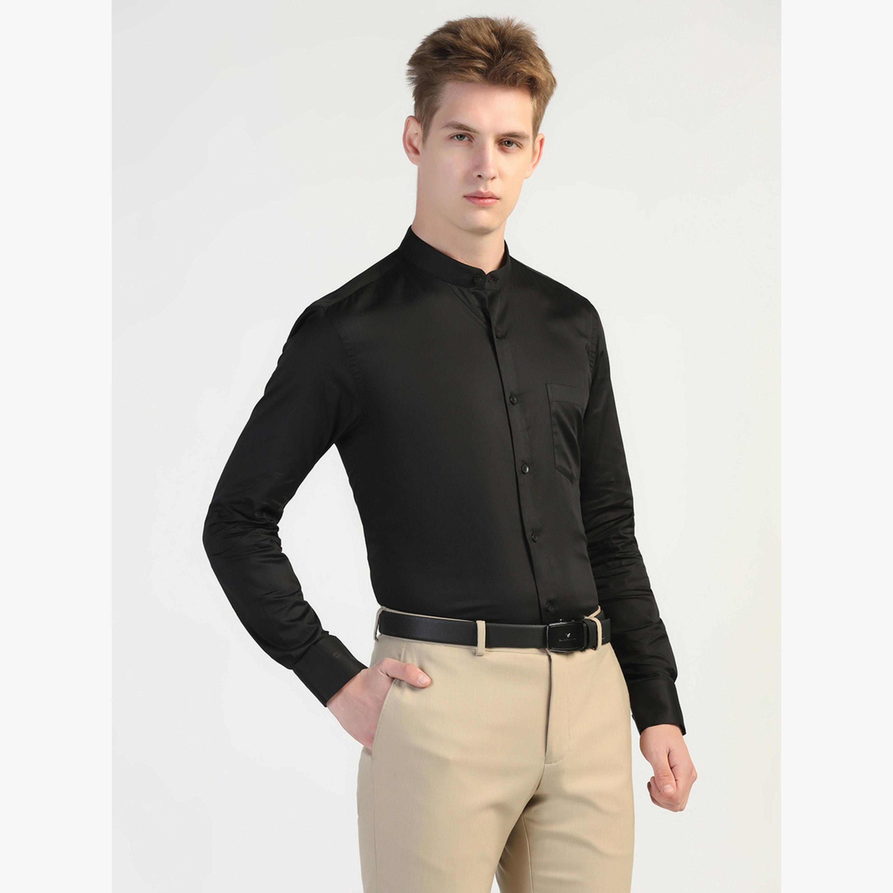 قميص قطن بأكمام طويلة للرجال-men-clothing-shirts-image-1