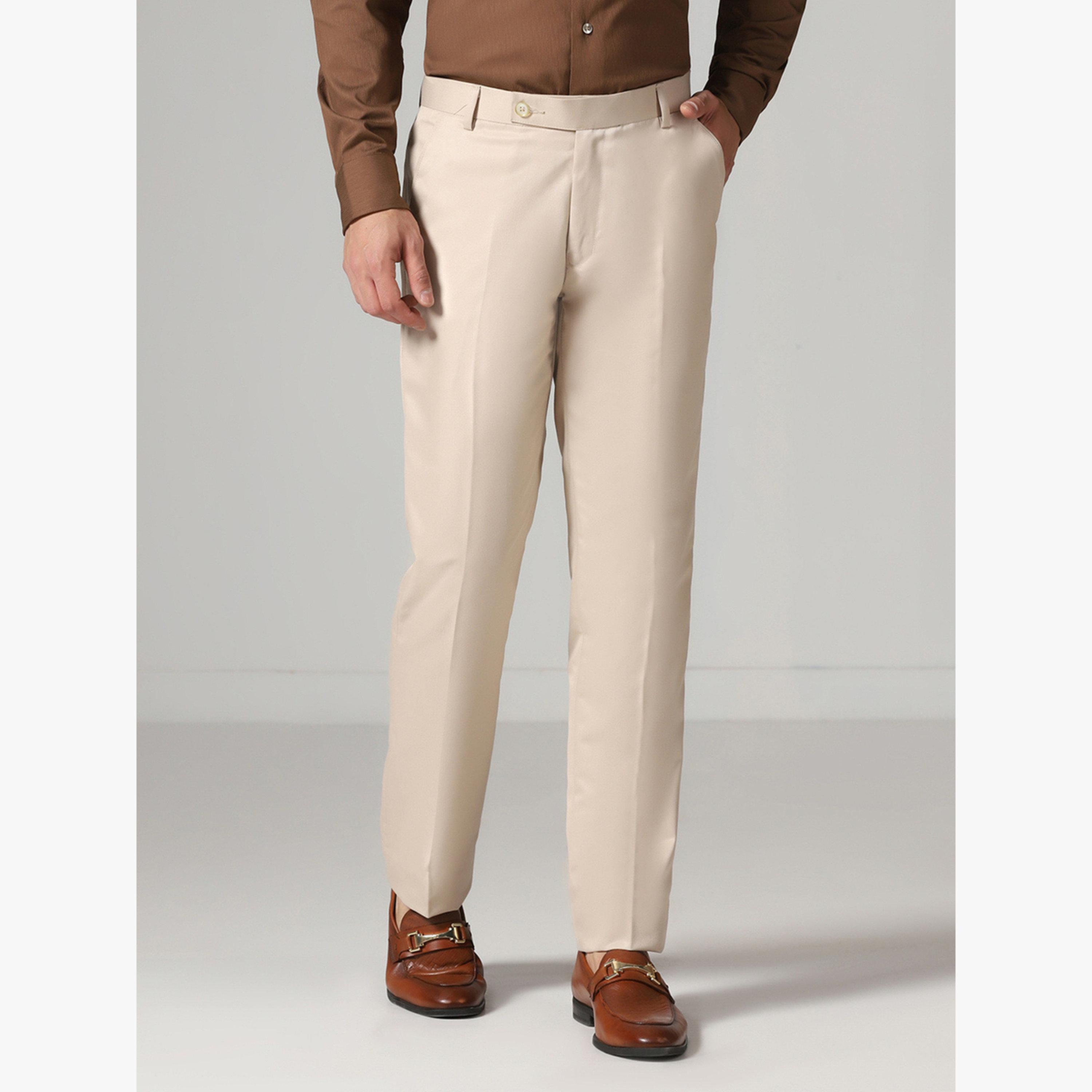 TAHVO X Styli Men Beige Classic Fit Trousers-men-clothing-bottoms-trousersandchinos-trousers-image-1