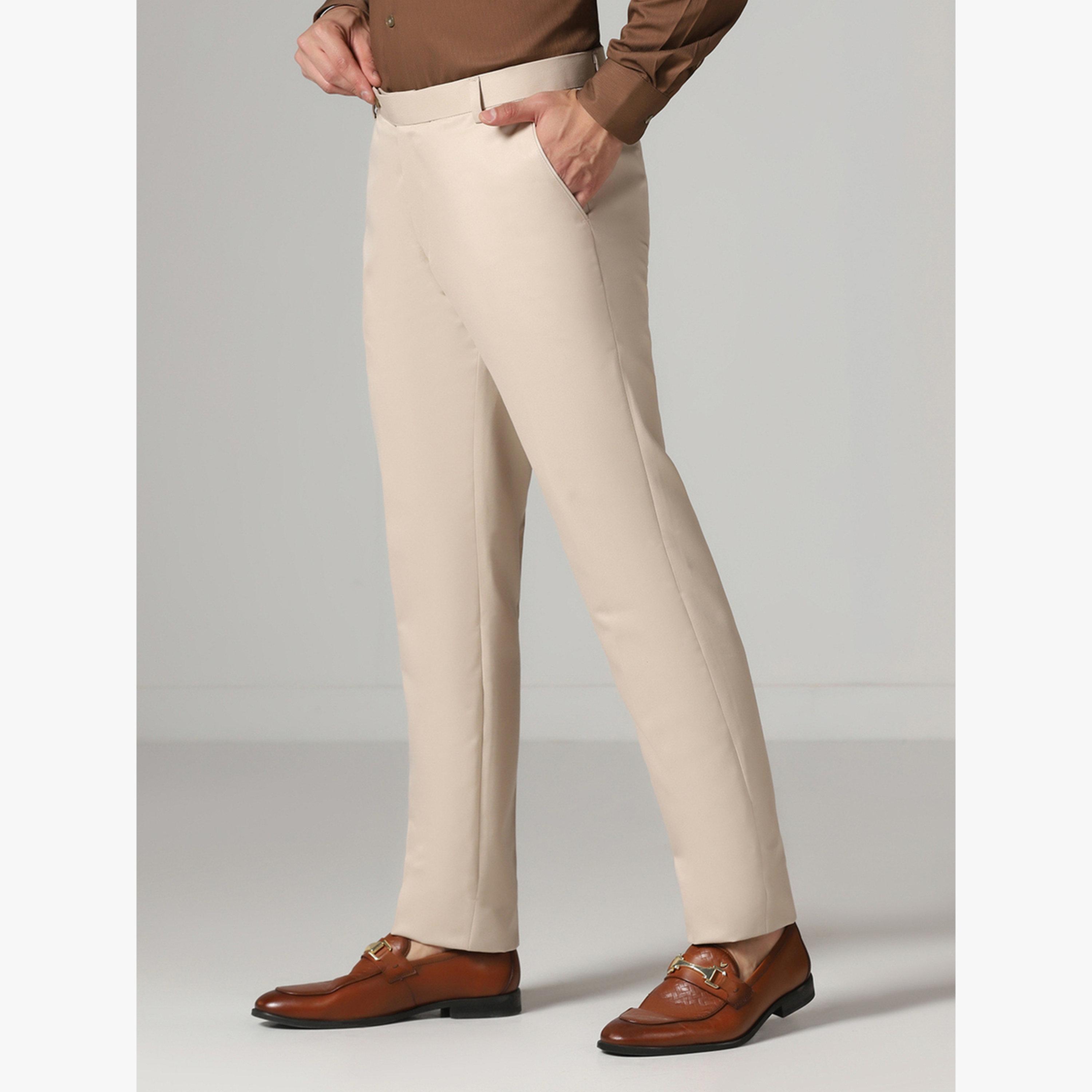 TAHVO X Styli Men Beige Classic Fit Trousers-men-clothing-bottoms-trousersandchinos-trousers-image-6