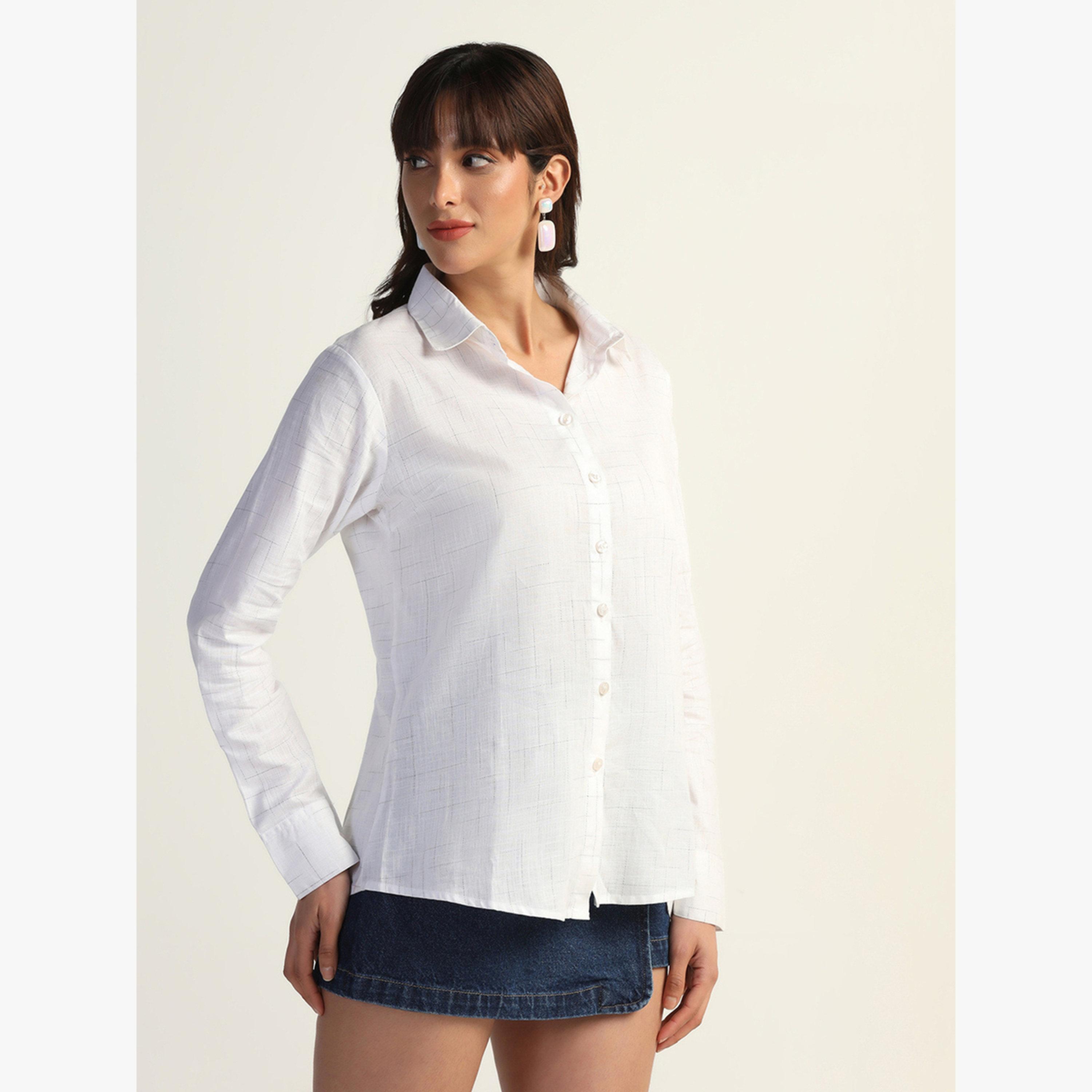 TAHVO X Styli White Long Sleeve Button-Down Shirt-women-clothing-shirtsandblouses-shirts-image-4