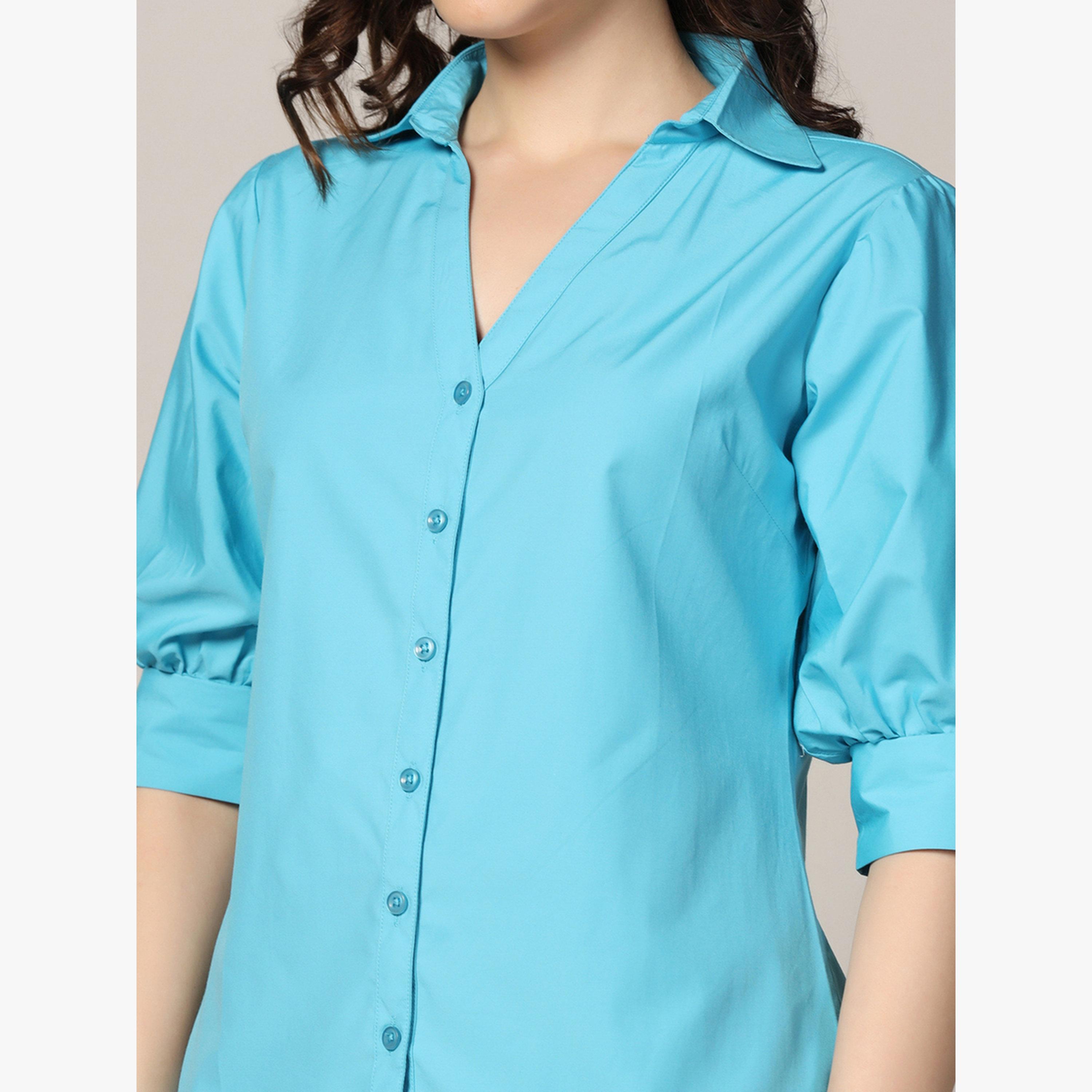 قميص سادة بأكمام منفوخة-women-clothing-shirtsandblouses-shirts-image-5