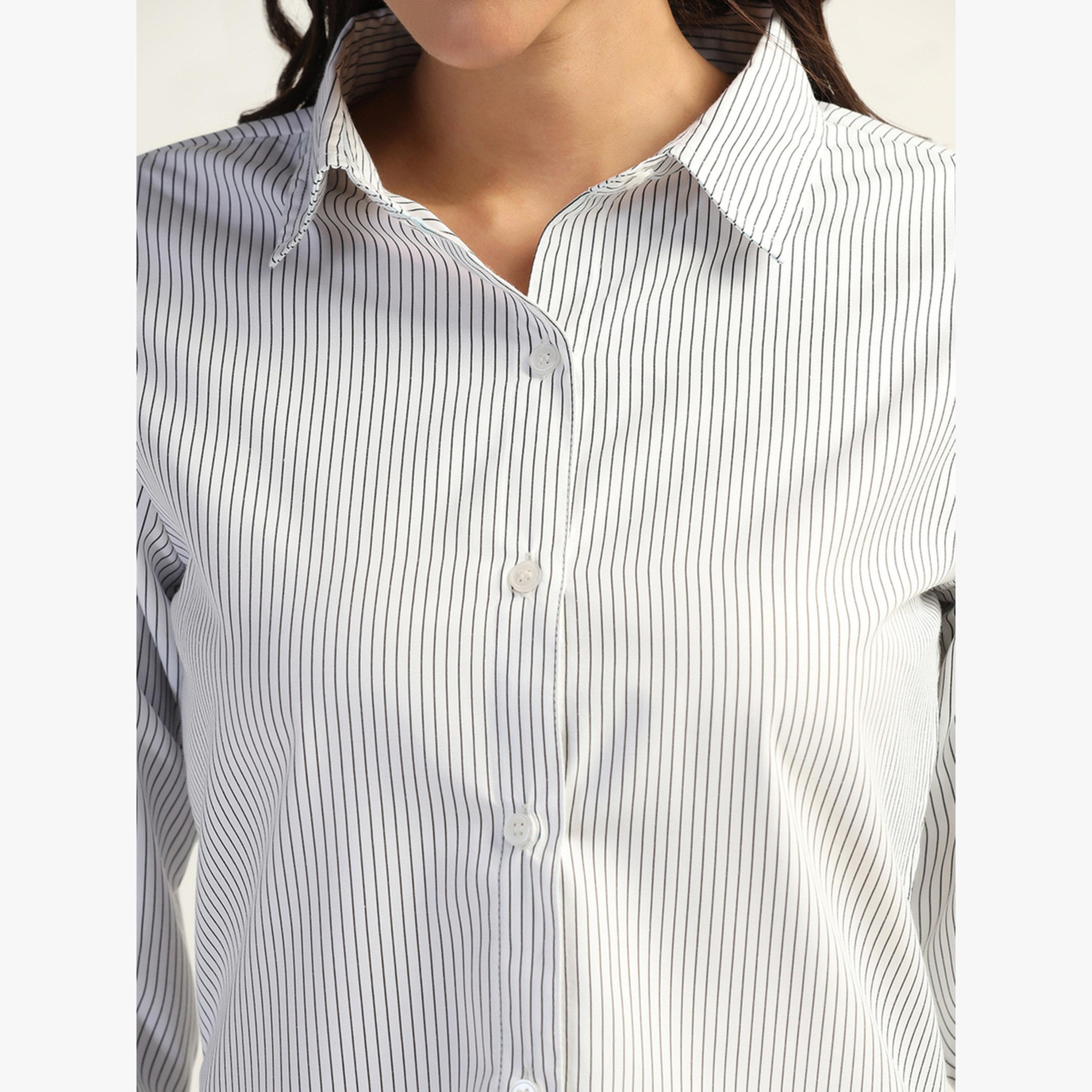 TAHVO X Styli White Striped Long Sleeve Shirt-women-clothing-shirtsandblouses-shirts-image-6