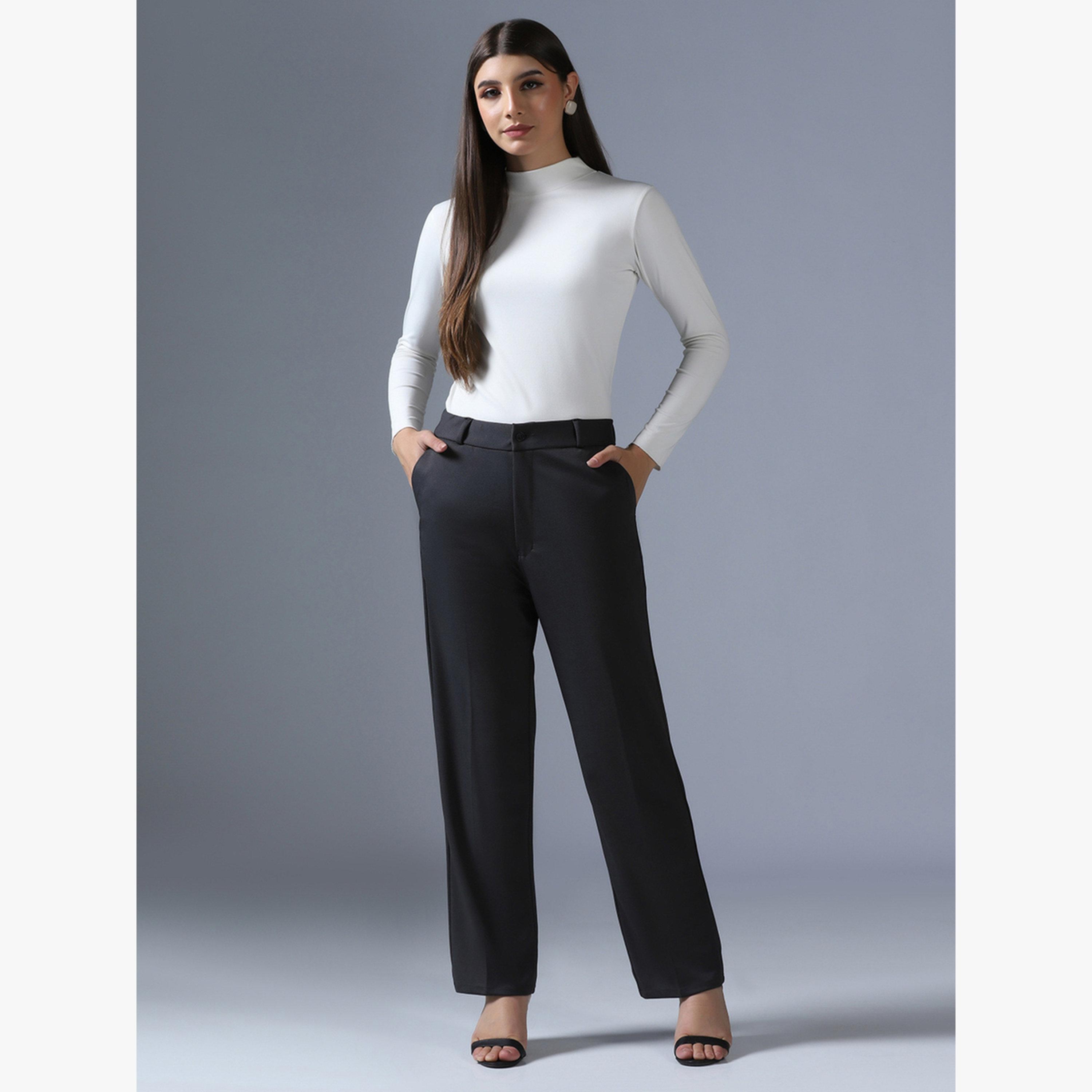 TAHVO X Styli Dark Grey Wide Leg Trousers-women-clothing-bottoms-trousers-image-2