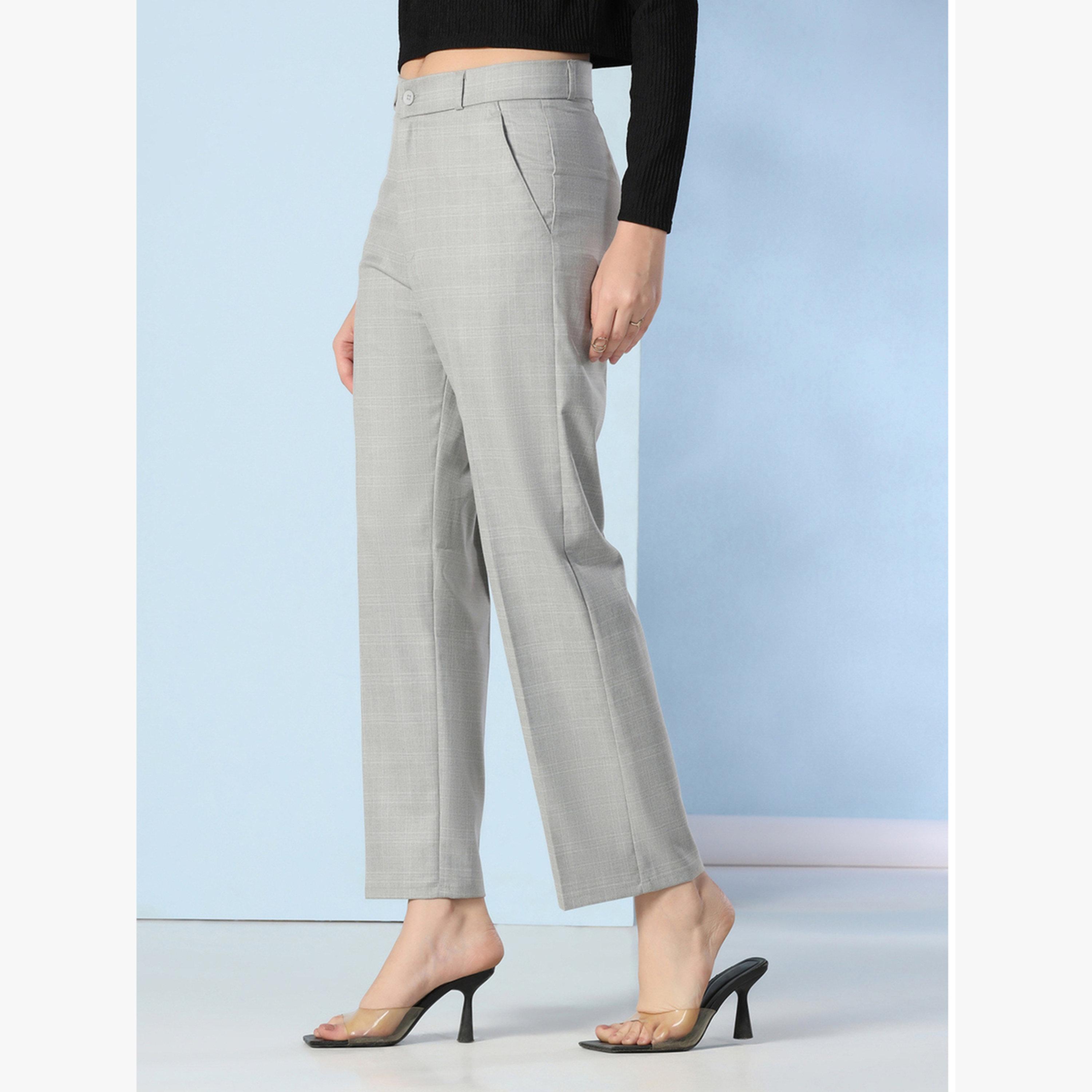 TAHVO X Styli Grey Straight Fit Trousers-women-clothing-bottoms-trousers-image-6