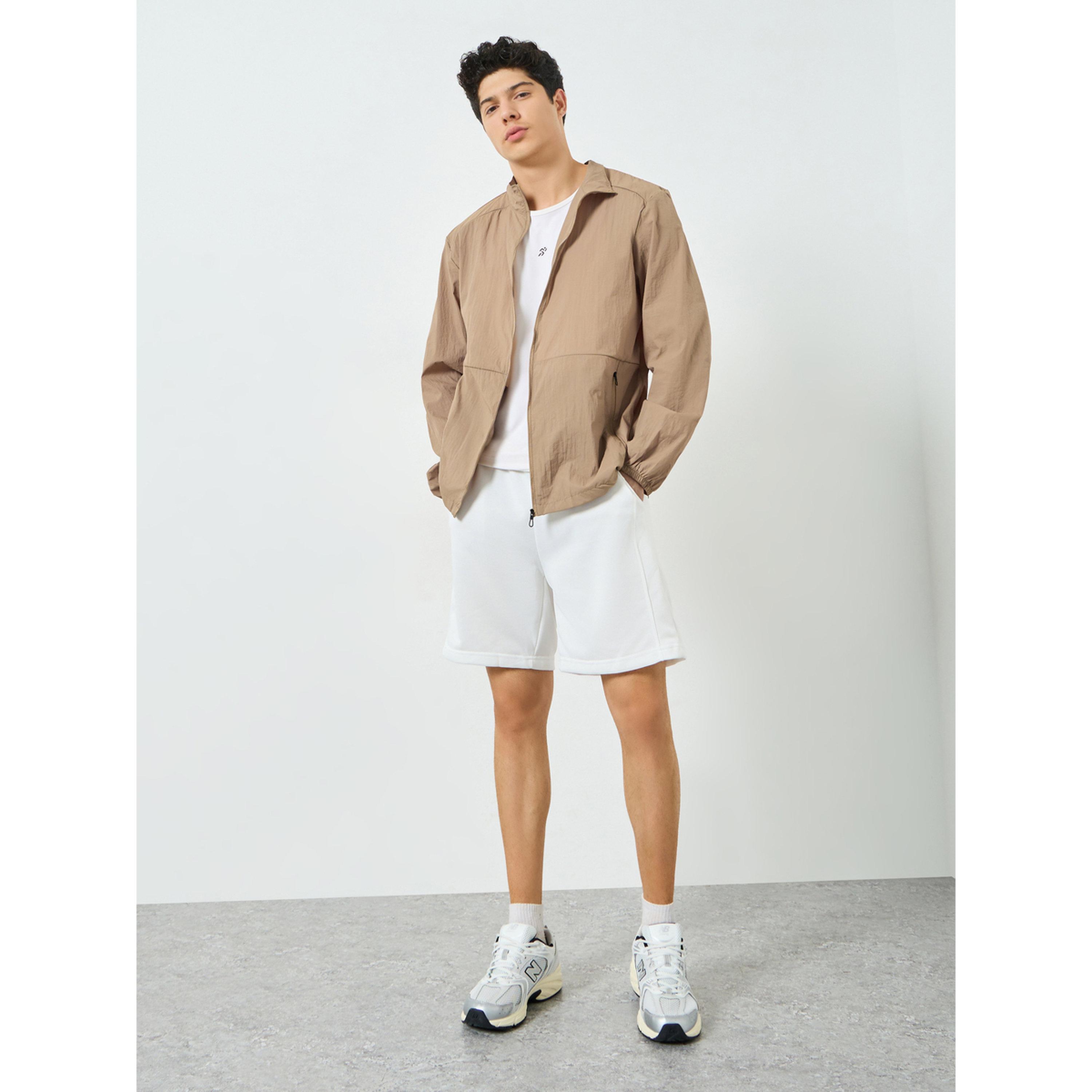 ستايلي - جاكيت رجالي كاكي بسحاب-men-clothing-sportswearandactivewear-hoodiesandsweatshirts-image-2
