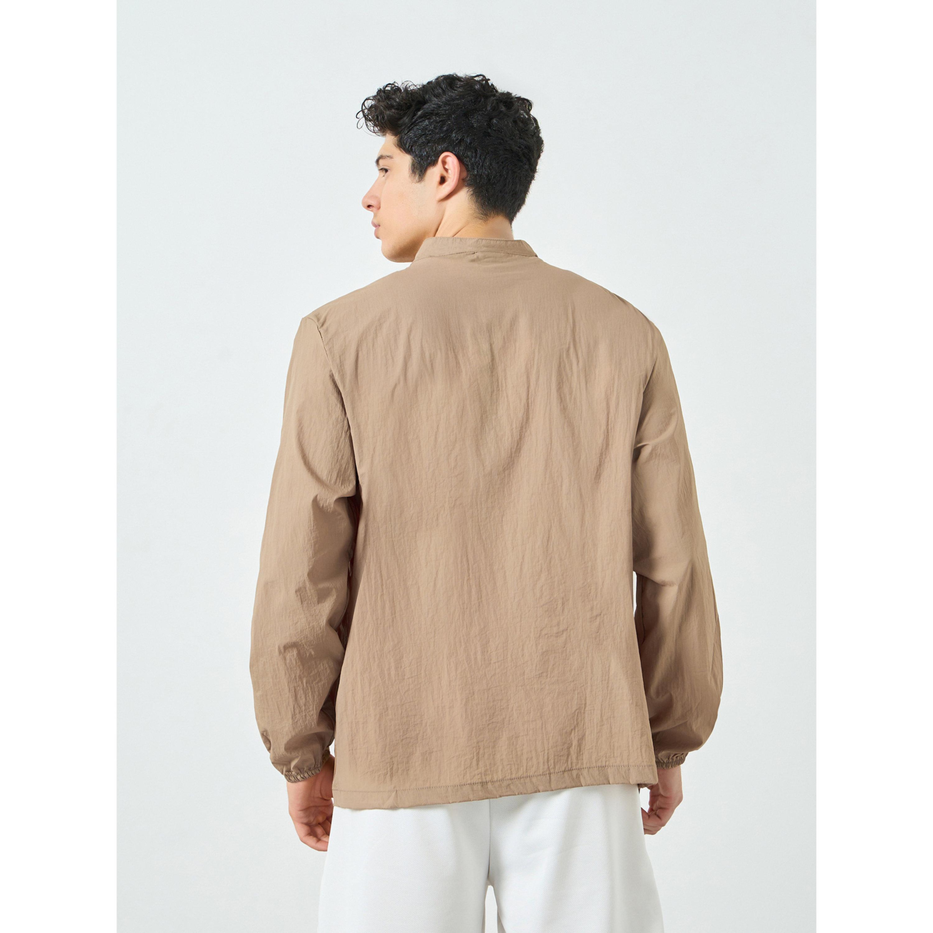 Styli Men Khaki Zip-Up Jacket-men-clothing-sportswearandactivewear-hoodiesandsweatshirts-image-4