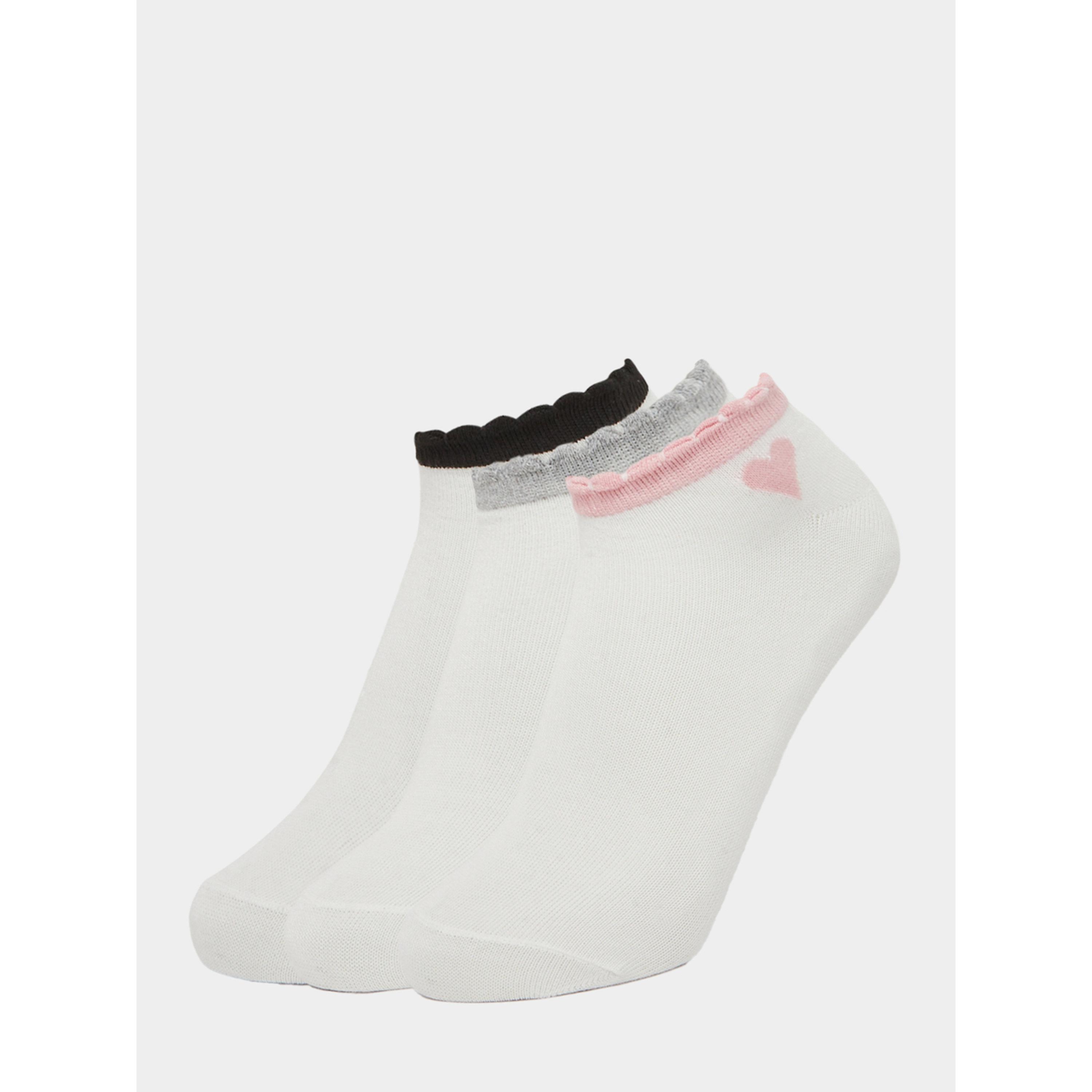 طقم من 3 أزواج جوارب بتصميم قلوب-women-socksandstockings-image-1
