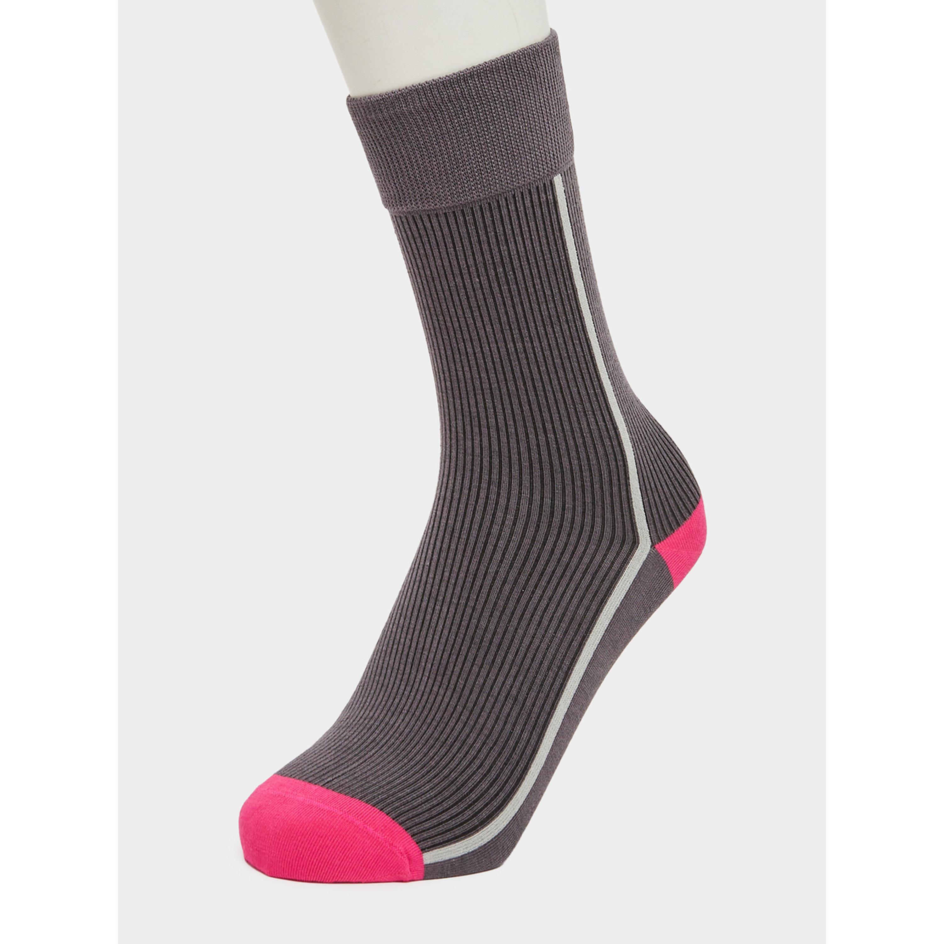 Styli Pack of 2 - Contrast Cuff Rib Socks-women-socksandstockings-image-2