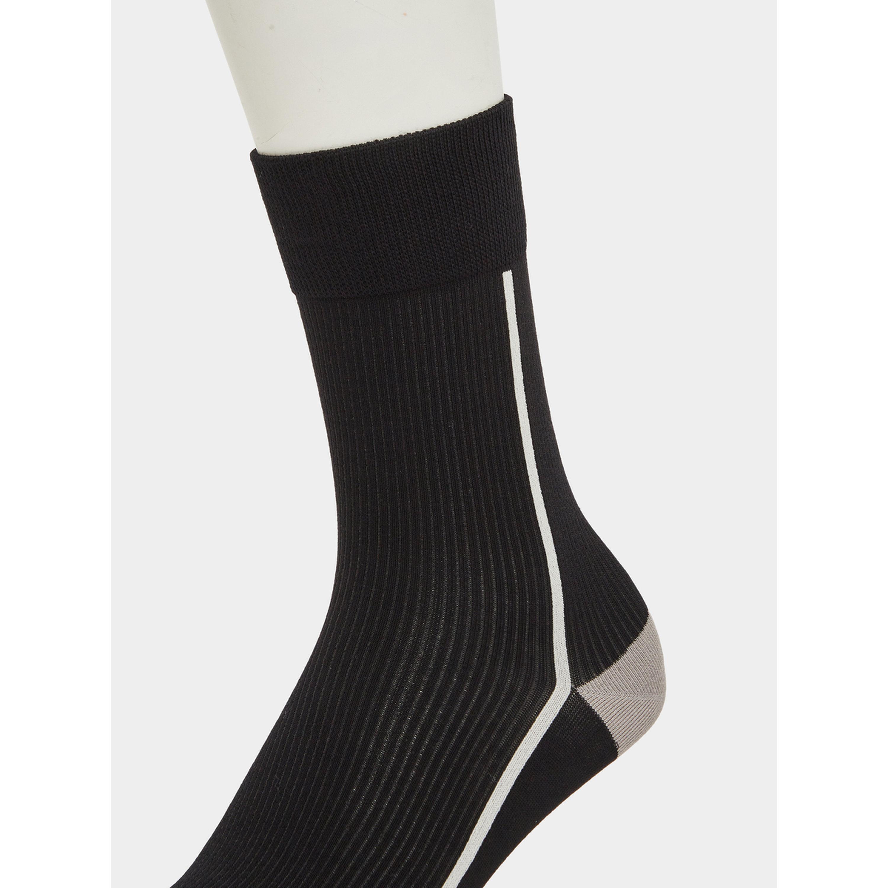 طقم من زوجين جوارب مضلعة بحواف متباينة-women-socksandstockings-image-5