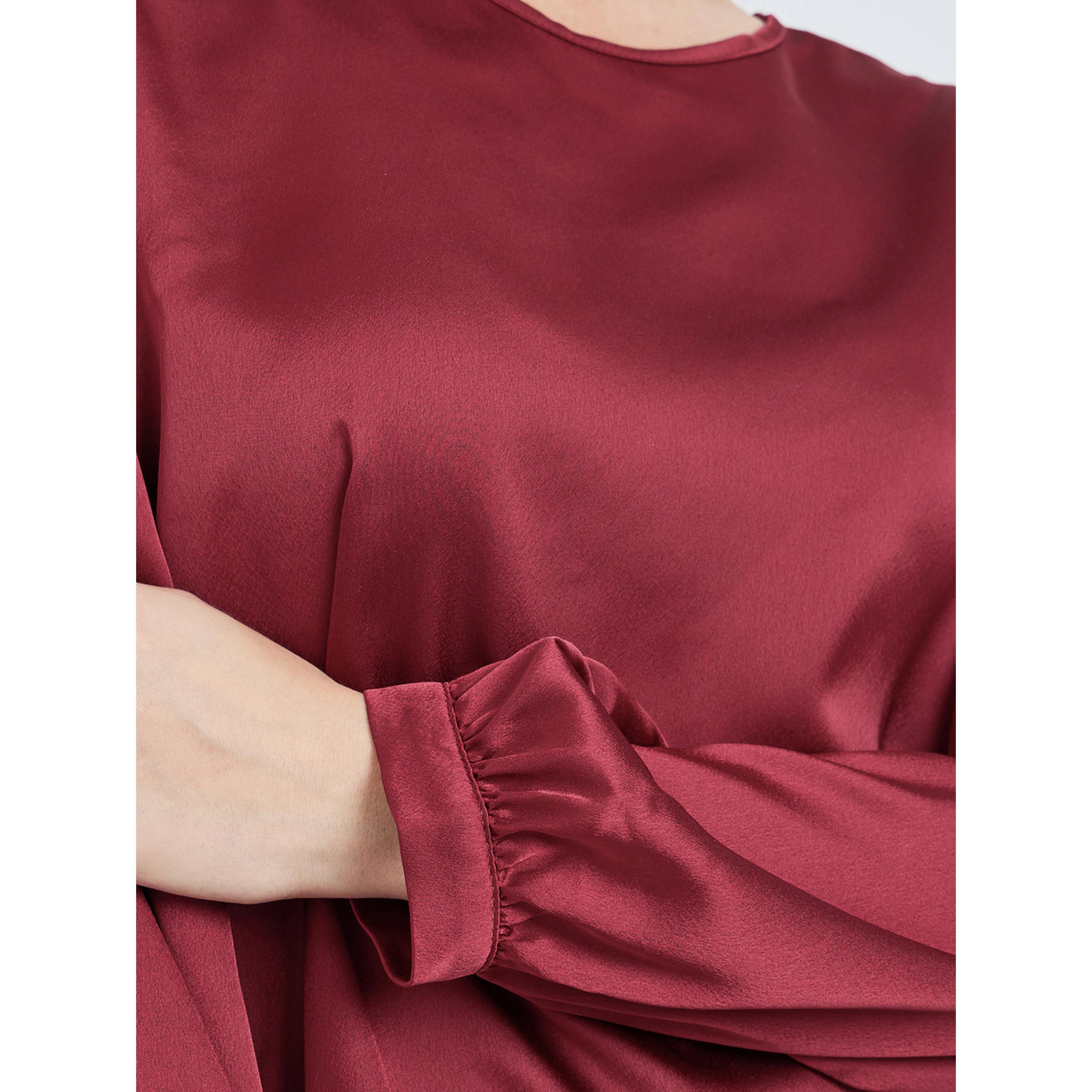 Take Two Burgundy Solid Long Sleeve Top-women-clothing-shirtsandblouses-blouses-image-5