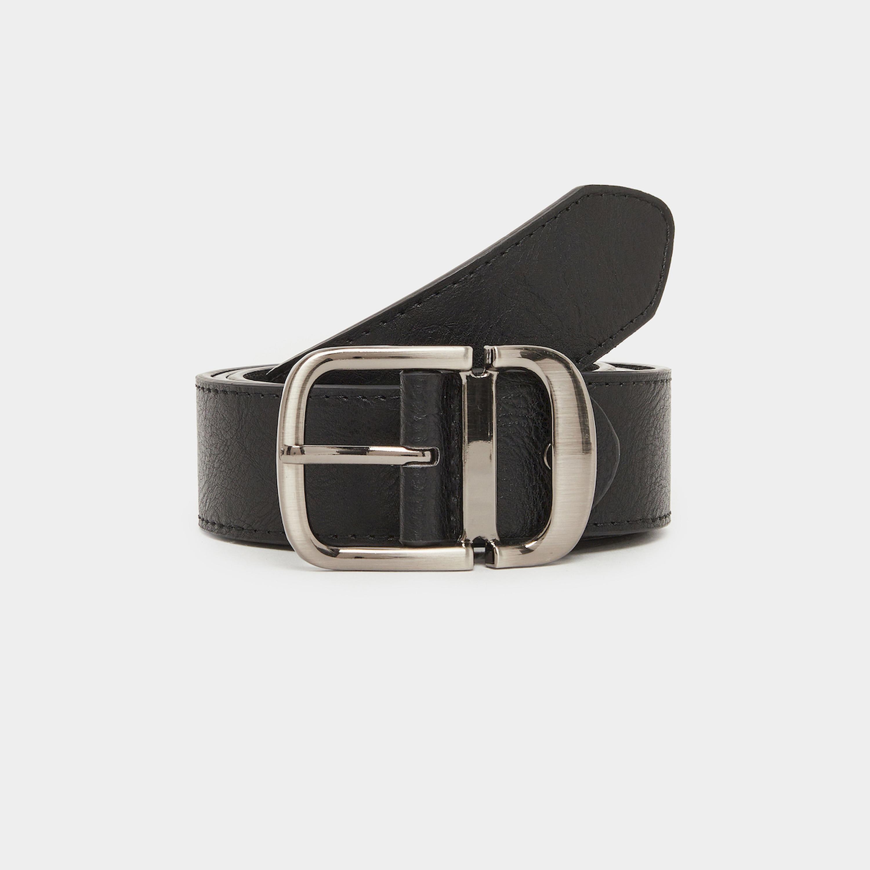 Styli Men Black Solid Waist Belt with Metal Buckle-men-beltsandwallets-belts-image-1