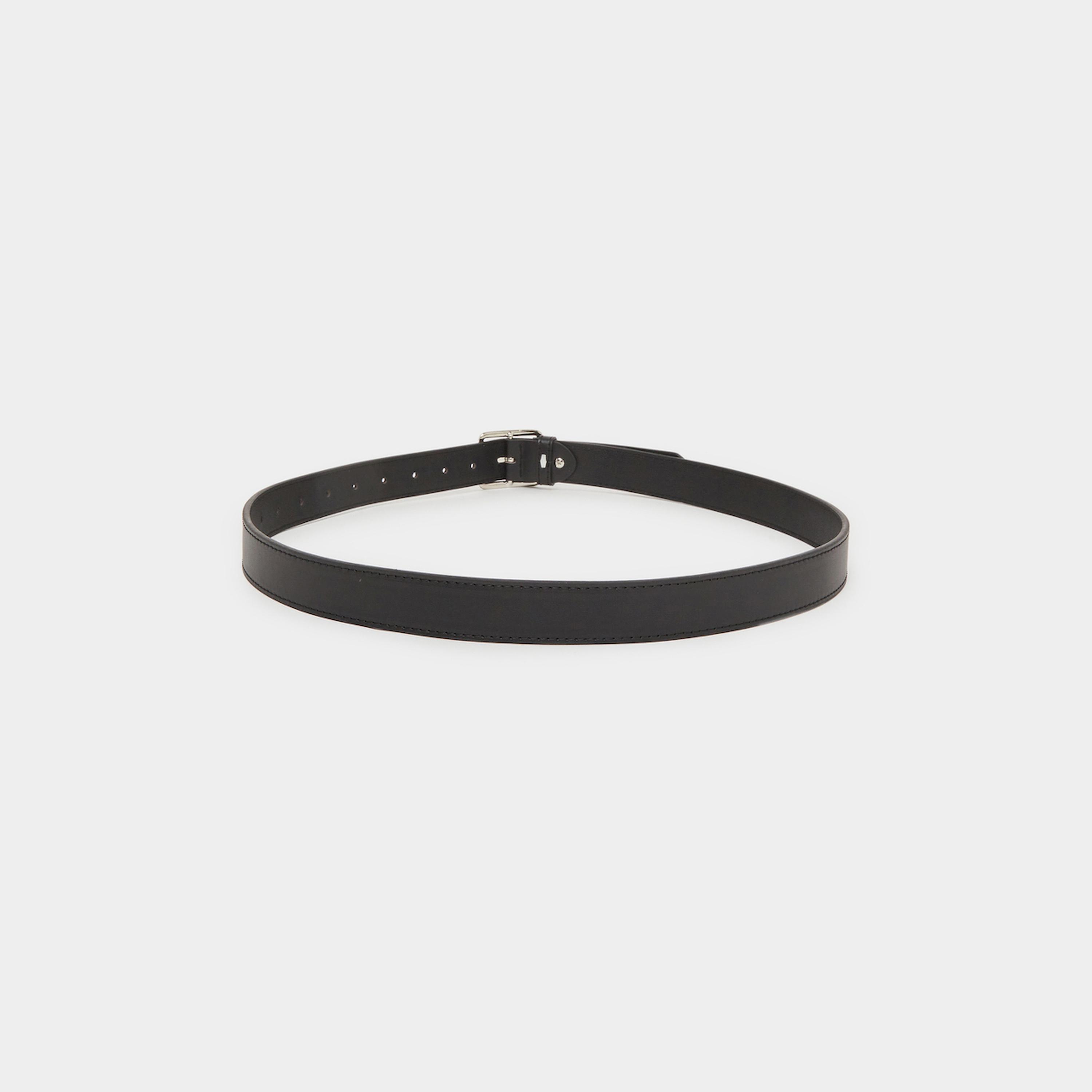ستايلي - حزام خصر رجالي أسود سادة مع مشبك معدني-men-beltsandwallets-belts-image-3