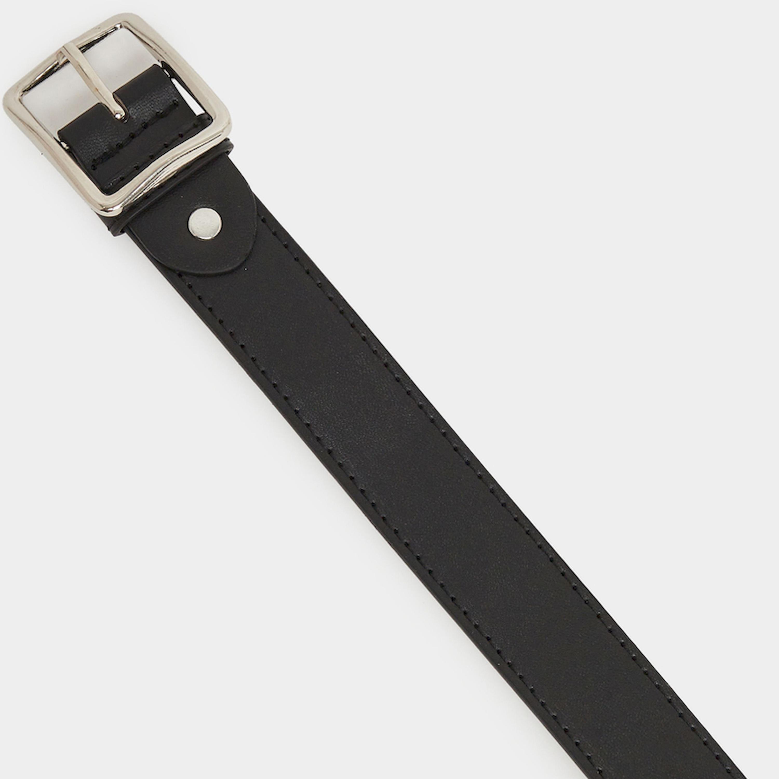 ستايلي - حزام خصر رجالي أسود سادة مع مشبك معدني-men-beltsandwallets-belts-image-4