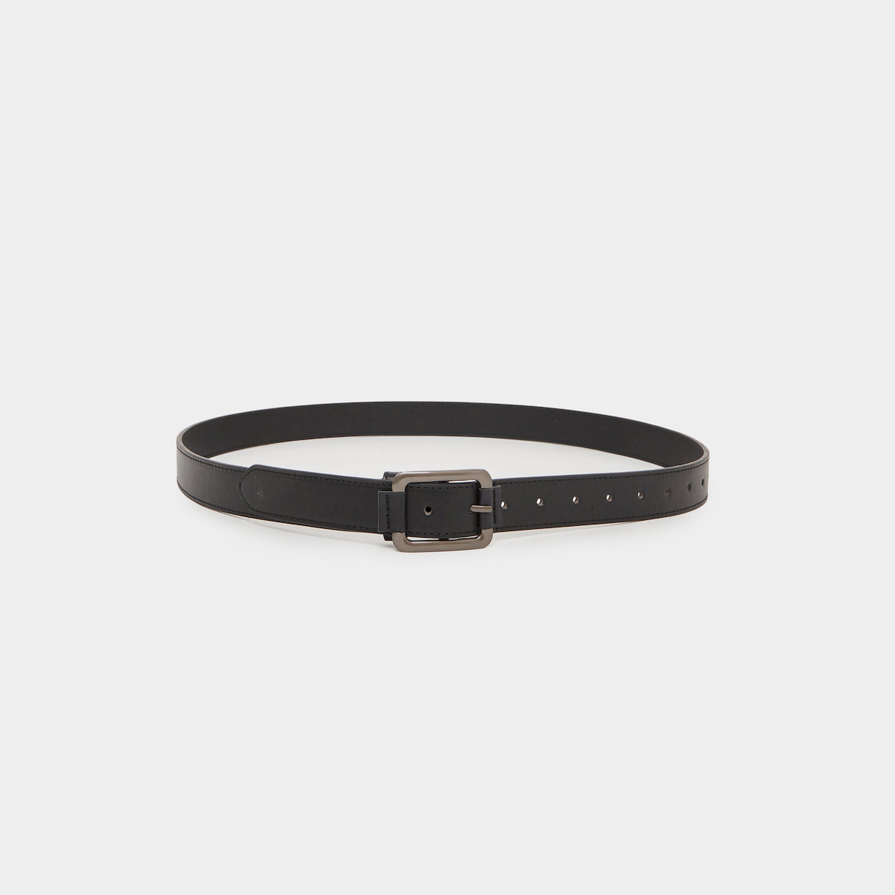 Styli Black Waist Belt with Metal Buckle-men-beltsandwallets-belts-image-2