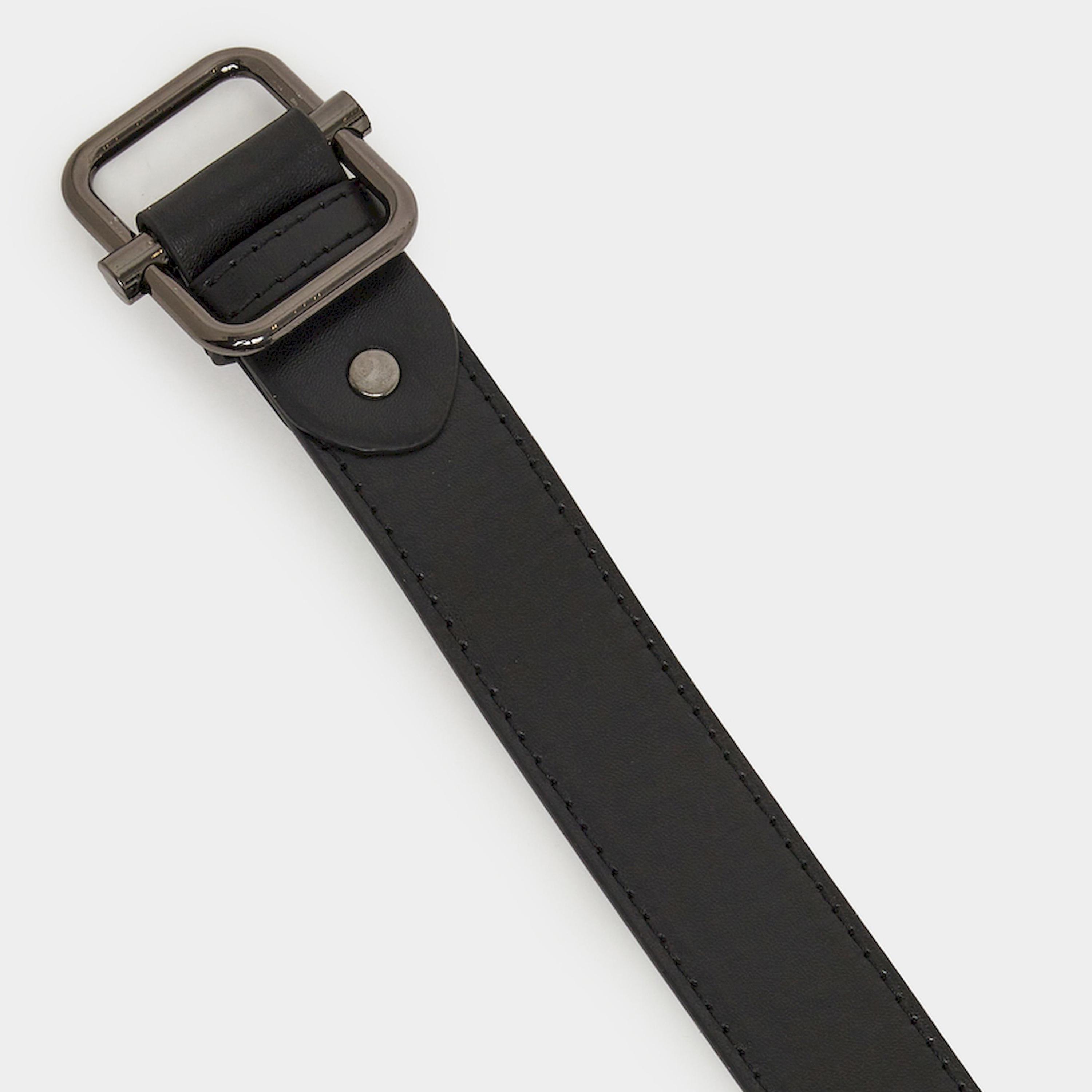 Styli Men Black Solid Waist Belt with Metal Buckle-men-beltsandwallets-belts-image-4