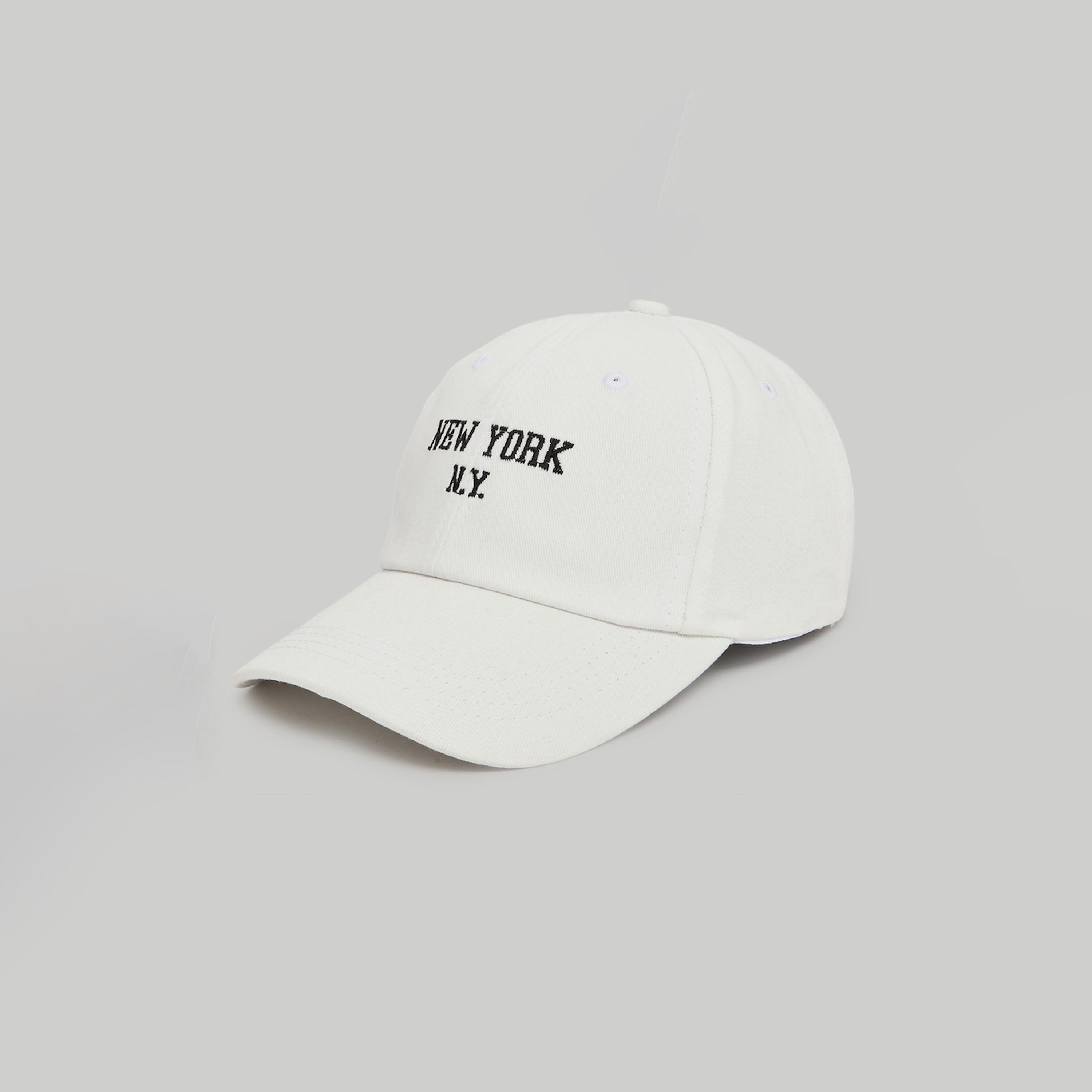 Styli White Embroidered NY Baseball Cap-men-caps-image-1