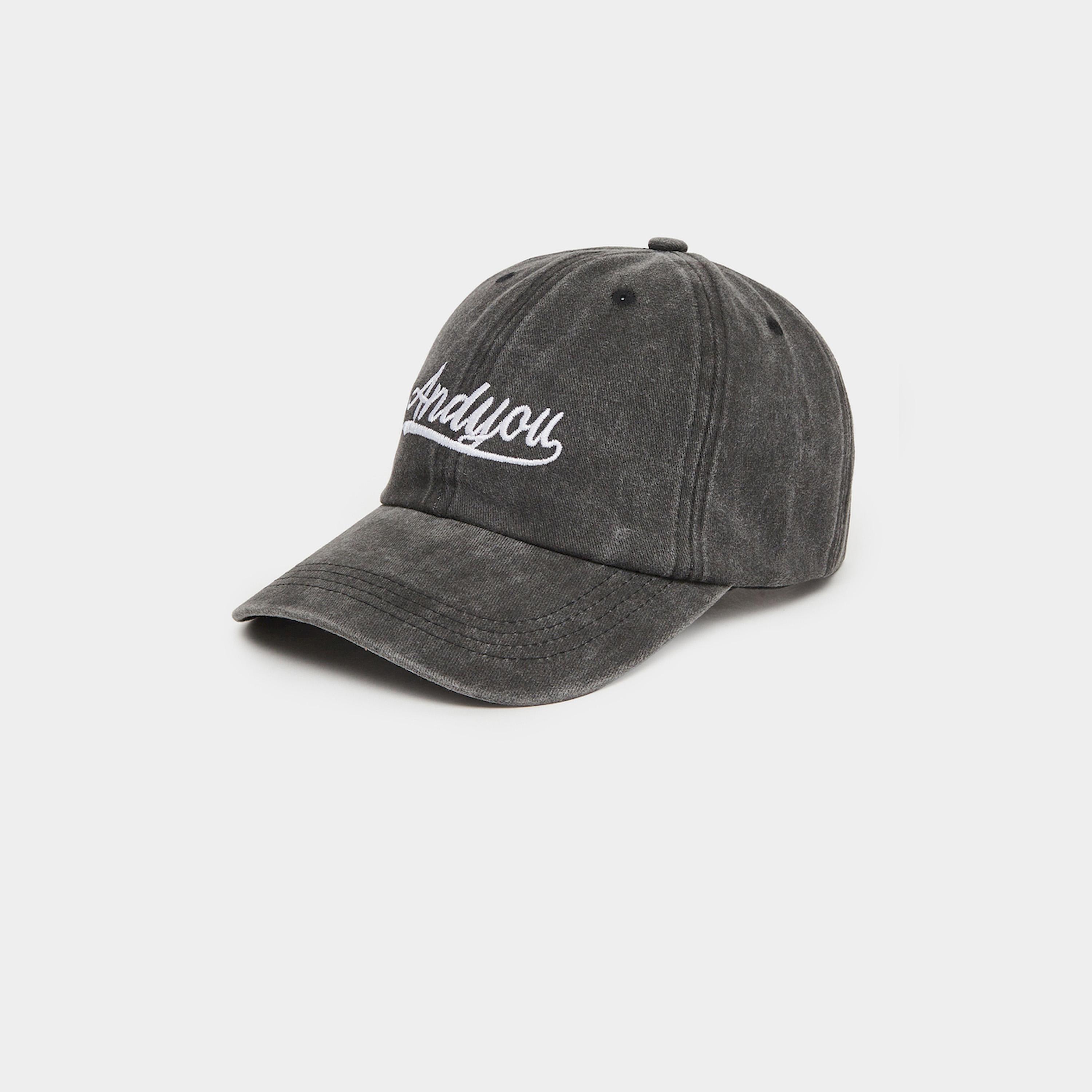 ستايلي - قبعة بيسبول مطرزة باللون الفحمي-men-caps-image-1