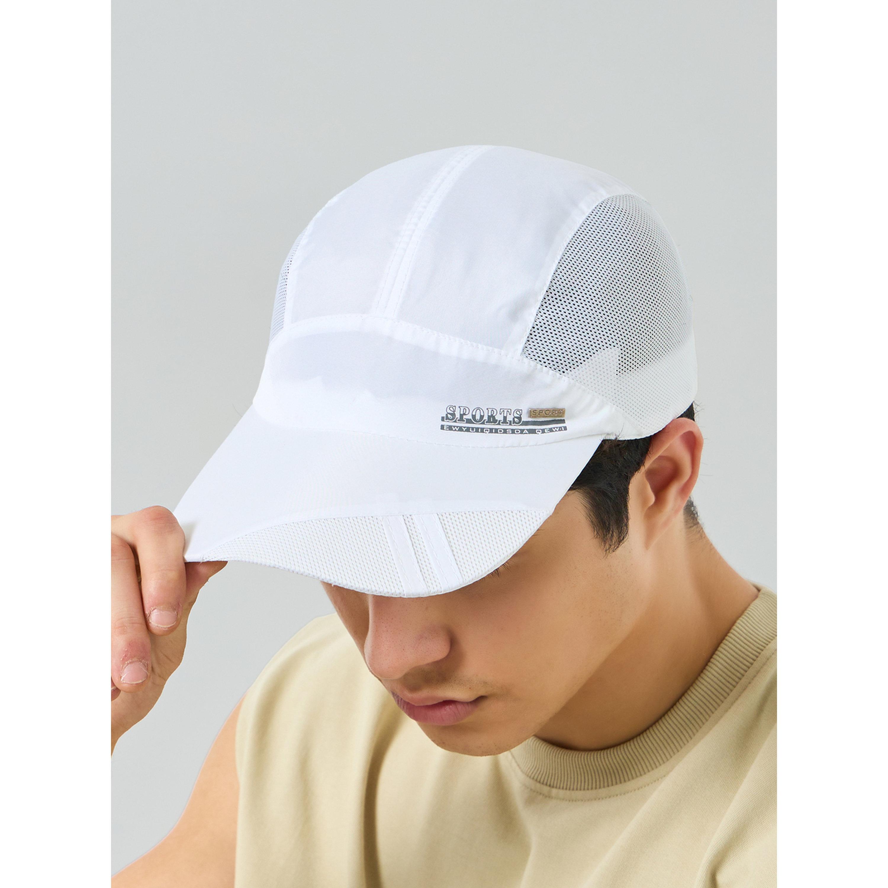 Styli White Metal Badge Detail Baseball Cap-men-caps-image-2
