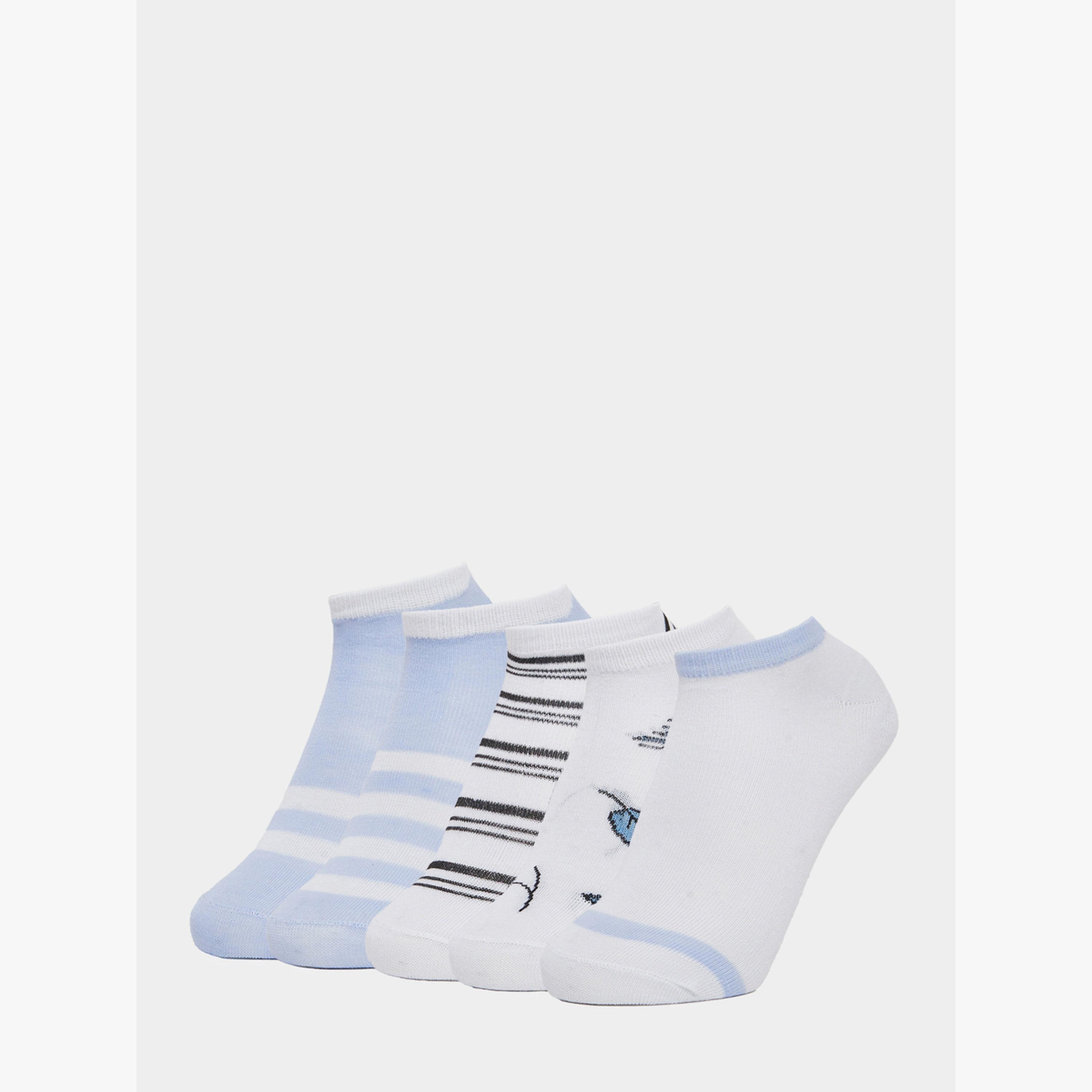 طقم جوارب كاحل بتفاصيل مخططة 5 قطع-men-socks-image-1