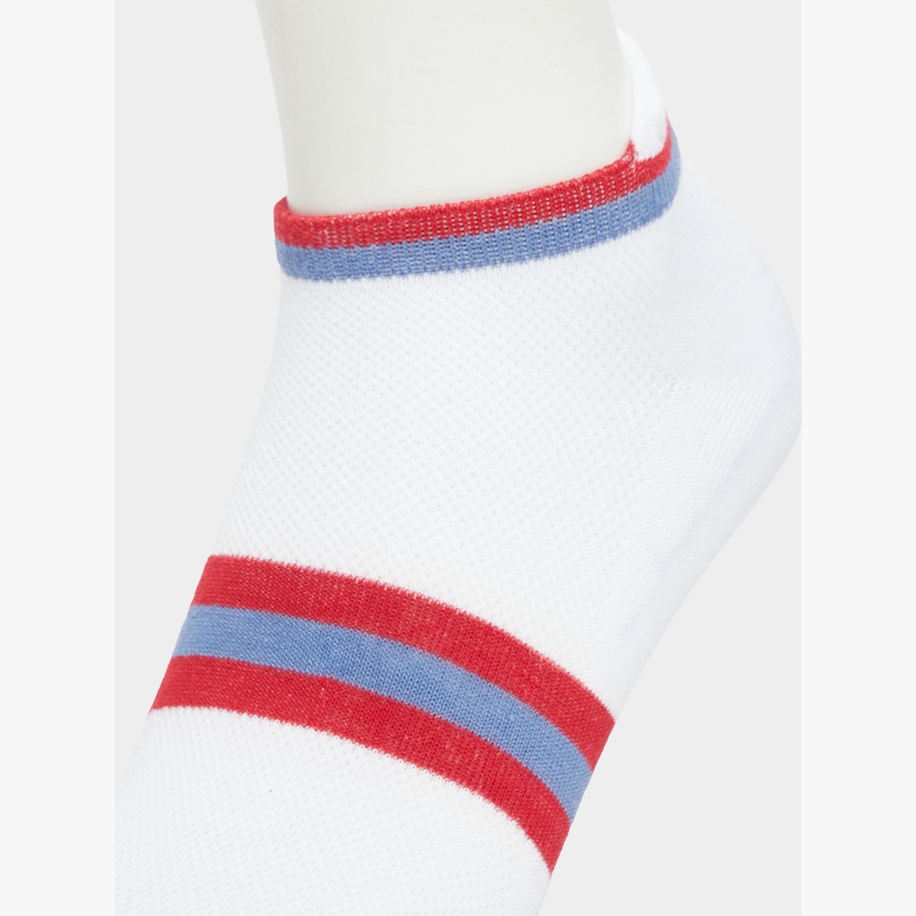 طقم جوارب كاحل بتفاصيل مخططة 3 قطع-men-socks-image-5