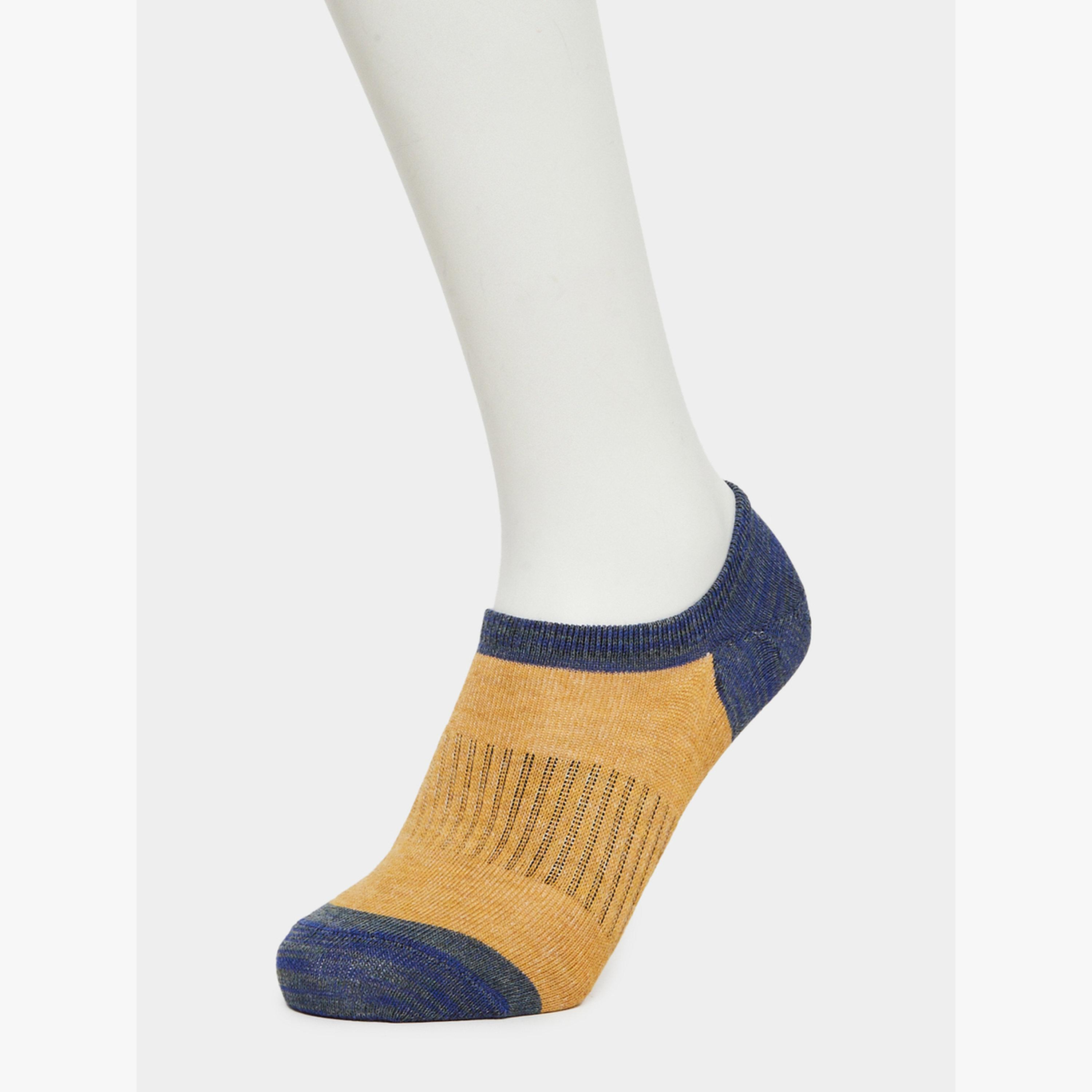 طقم جوارب مخفية بتفاصيل متباينة قطعتين-men-socks-image-2