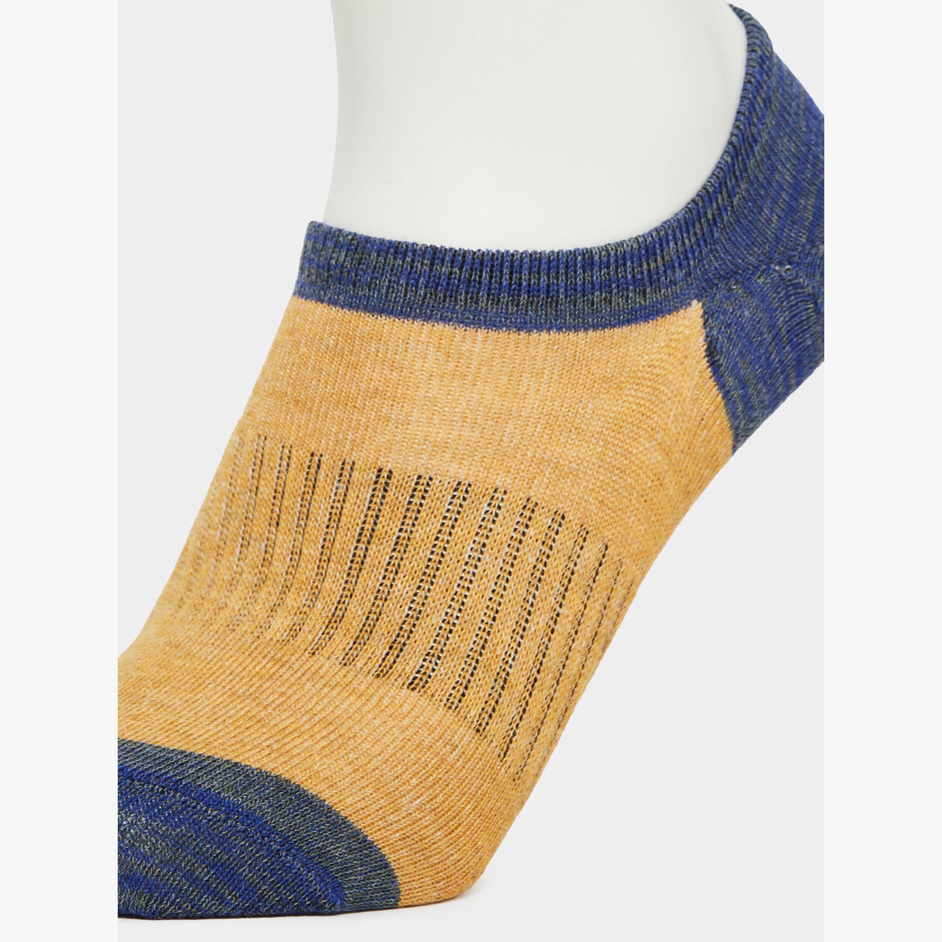 طقم جوارب مخفية بتفاصيل متباينة قطعتين-men-socks-image-3
