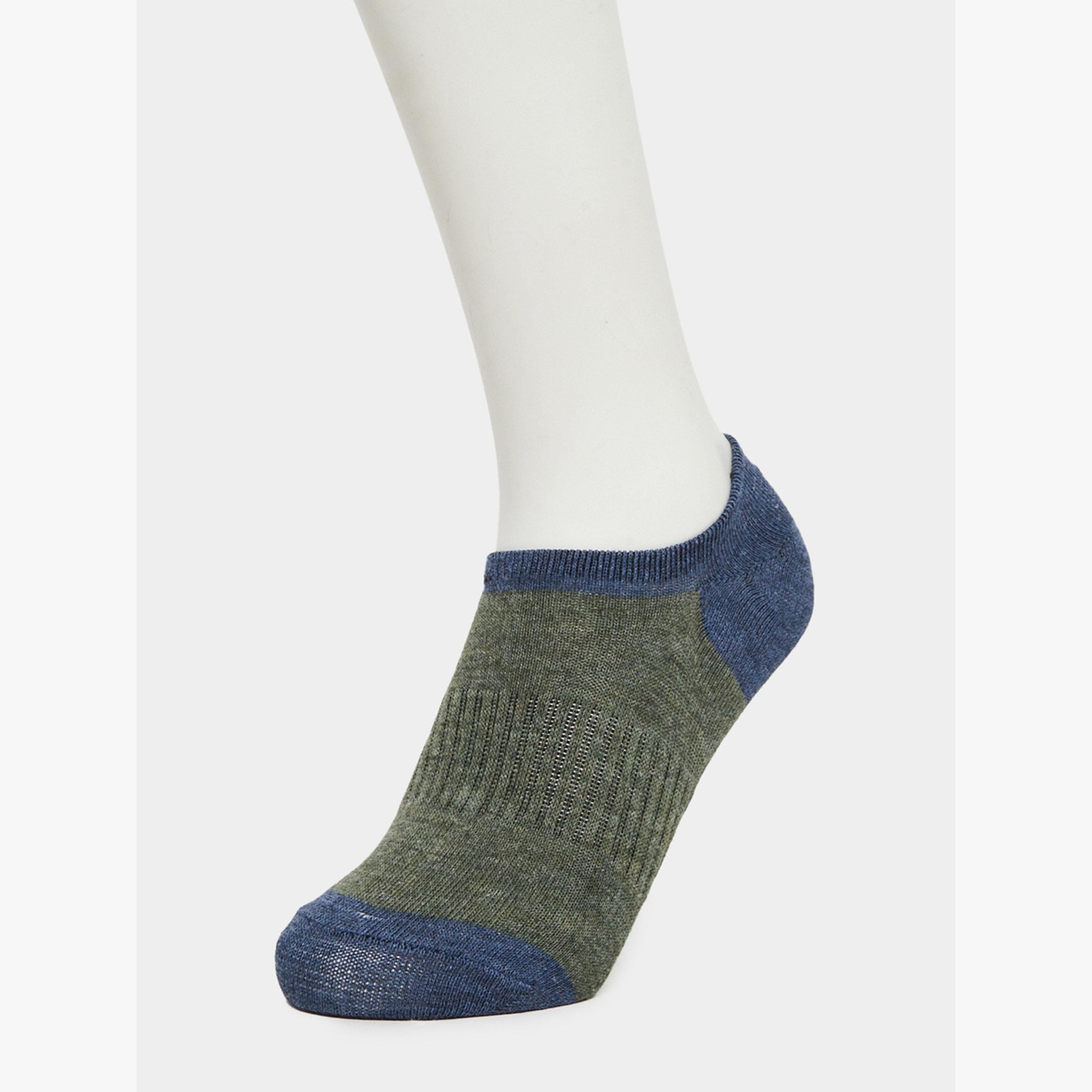 طقم جوارب مخفية بتفاصيل متباينة قطعتين-men-socks-image-4