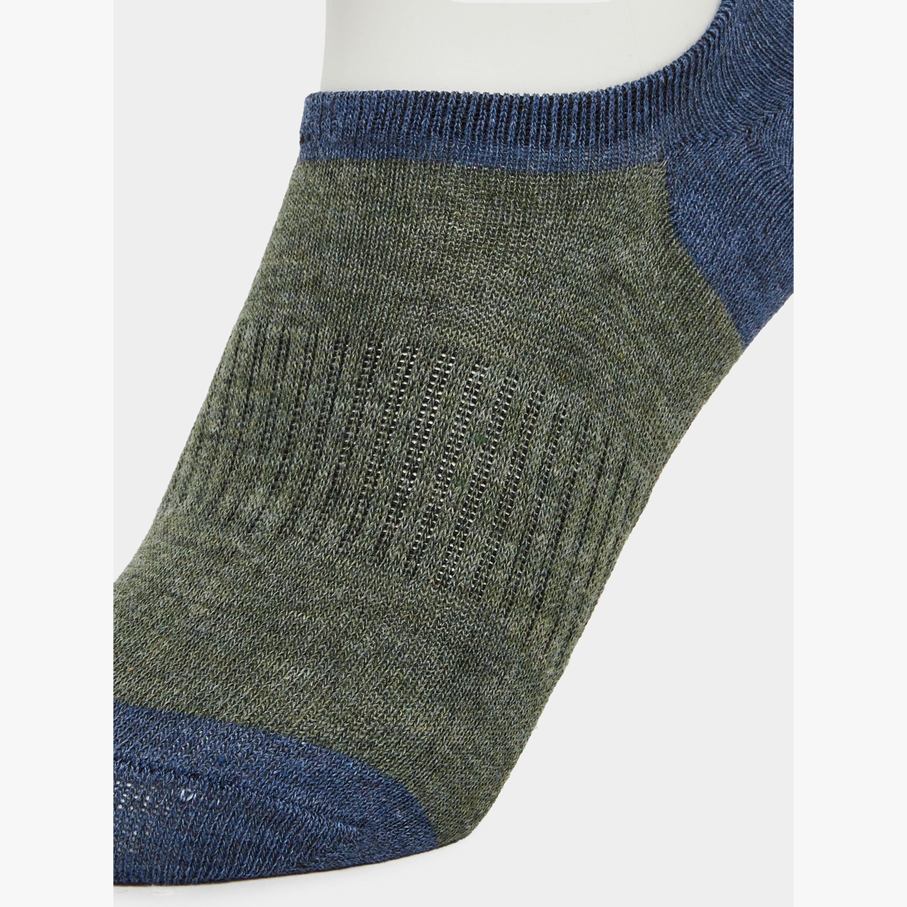 طقم جوارب مخفية بتفاصيل متباينة قطعتين-men-socks-image-5