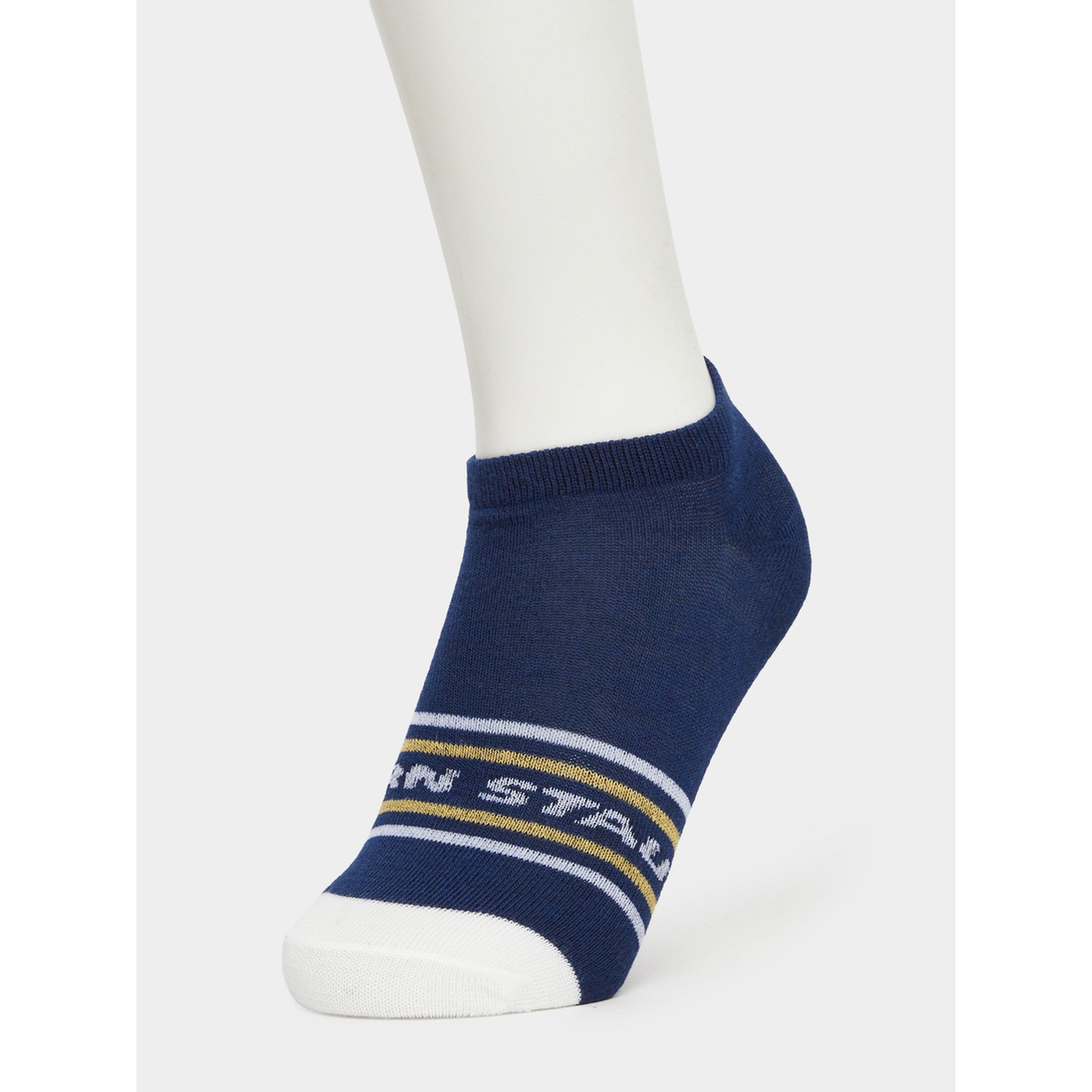 عبوة من 5 قطع جوارب كاحل مخططة-men-socks-image-2