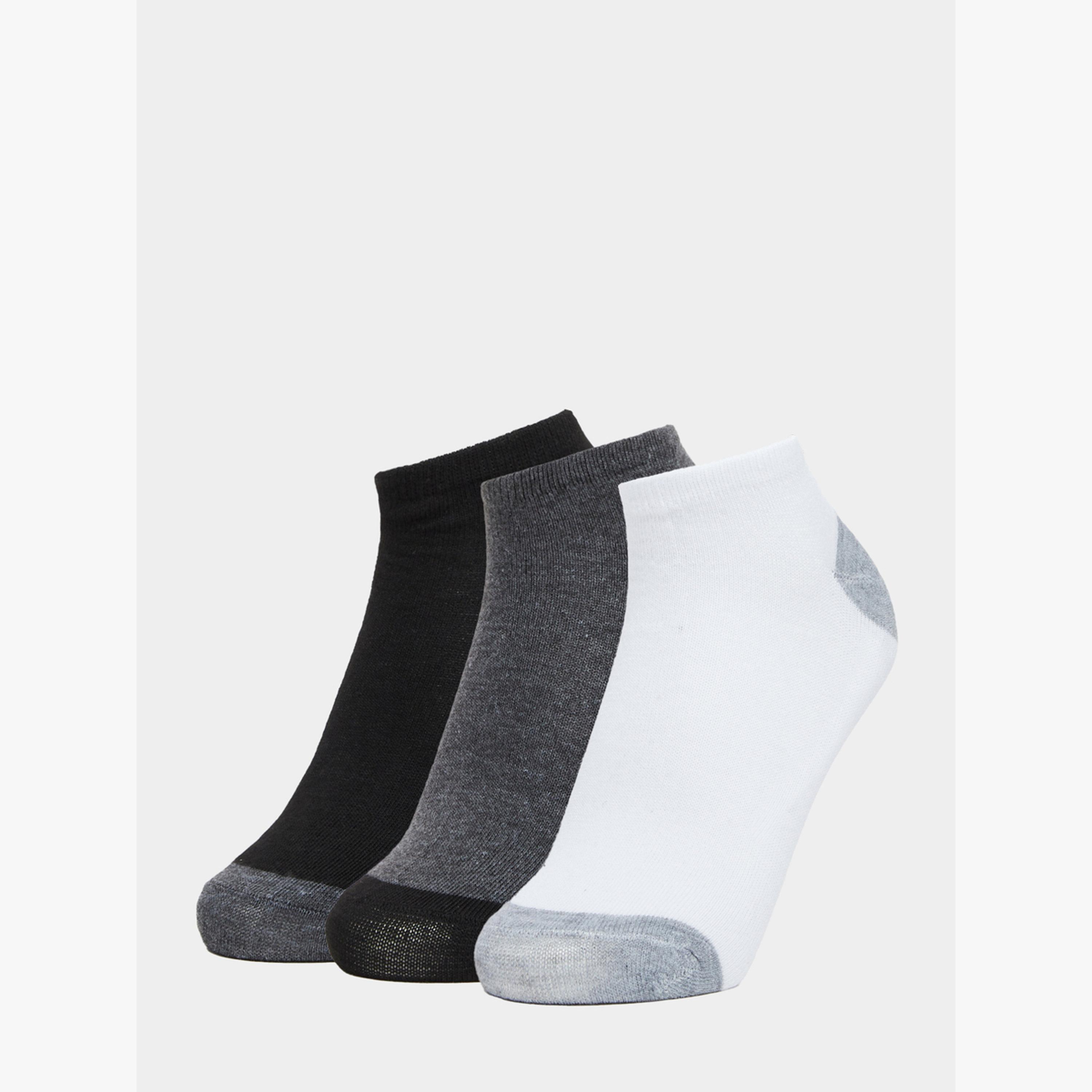 Styli Pack of 3 - Contrast Detail Ankle Socks-men-socks-image-1