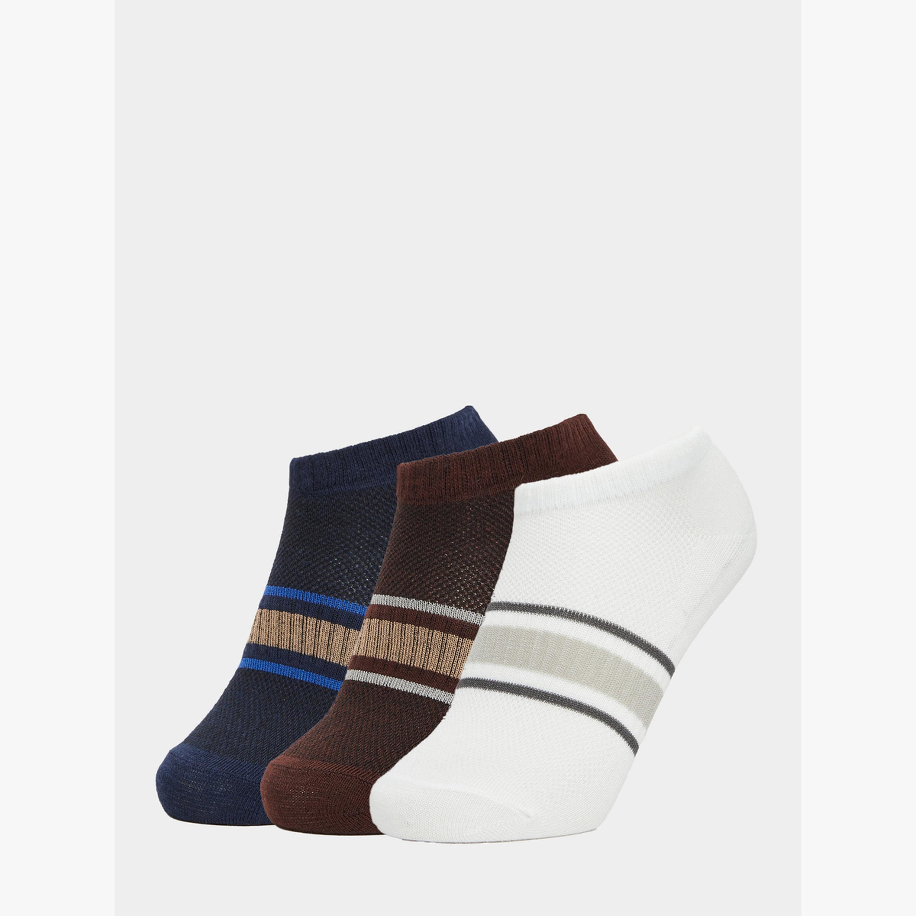 Styli Pack of 3 - Striped Detail Ankle Socks-men-socks-image-1