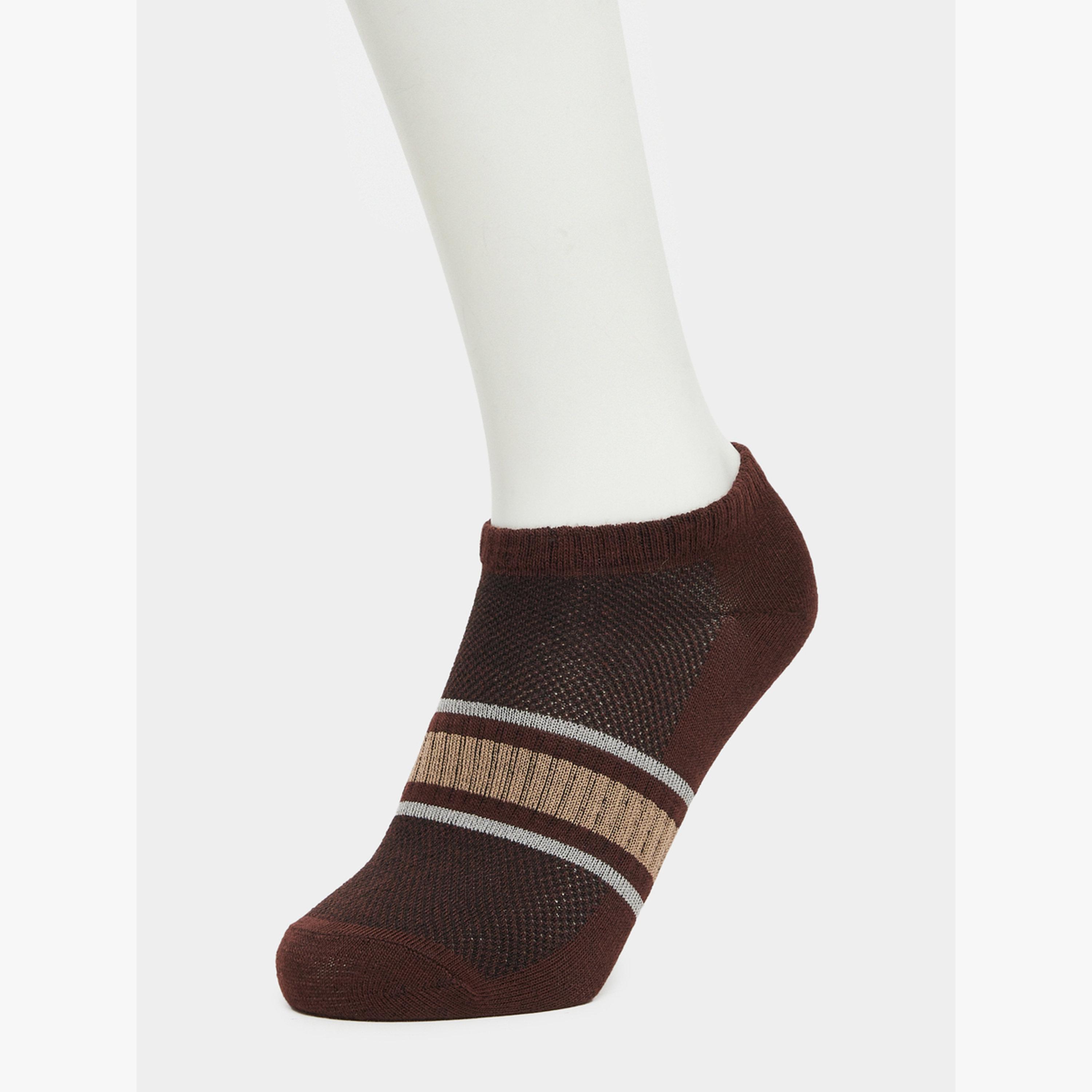 Styli Pack of 3 - Striped Detail Ankle Socks-men-socks-image-2
