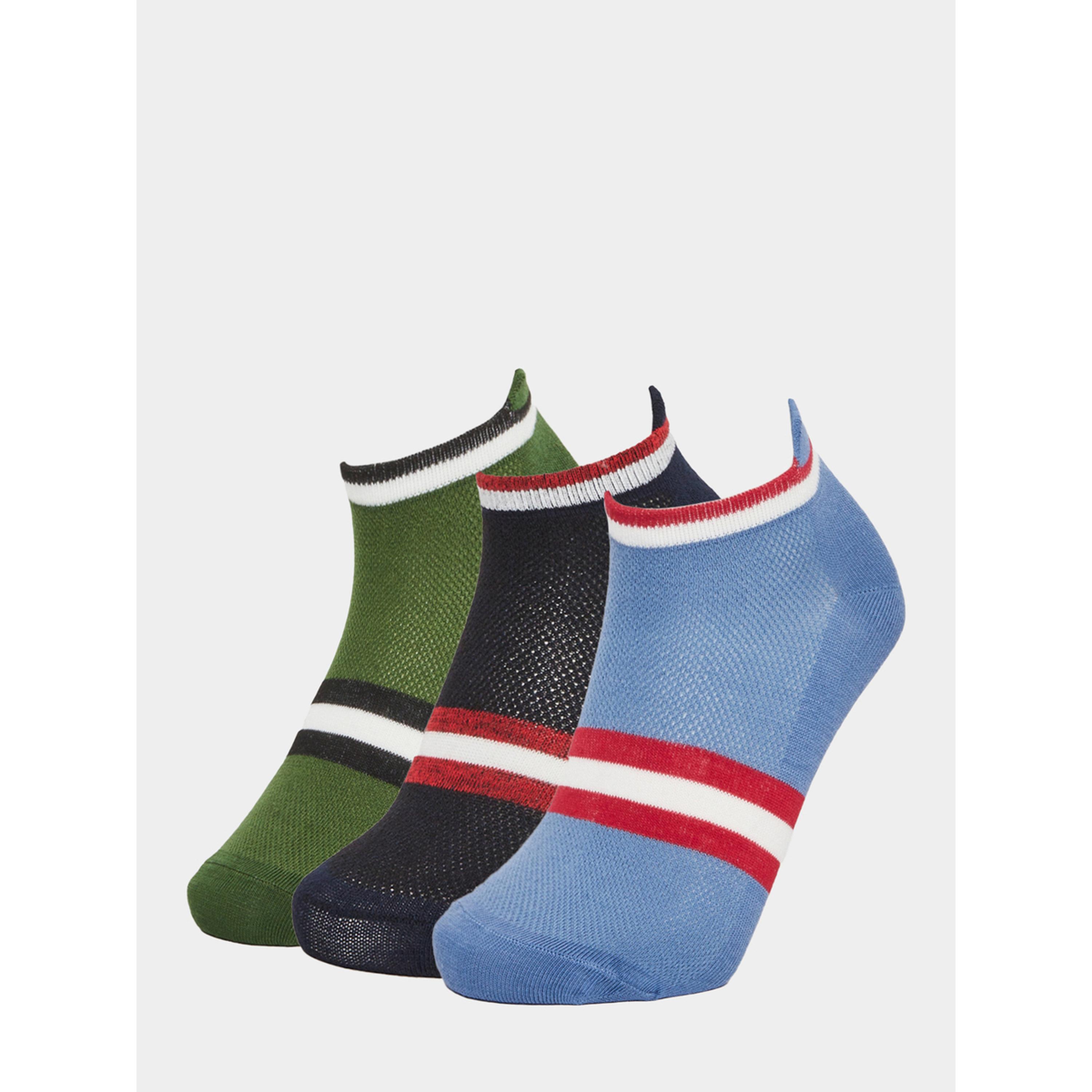 عبوة من 3 قطع جوارب كاحل مخططة-men-socks-image-1