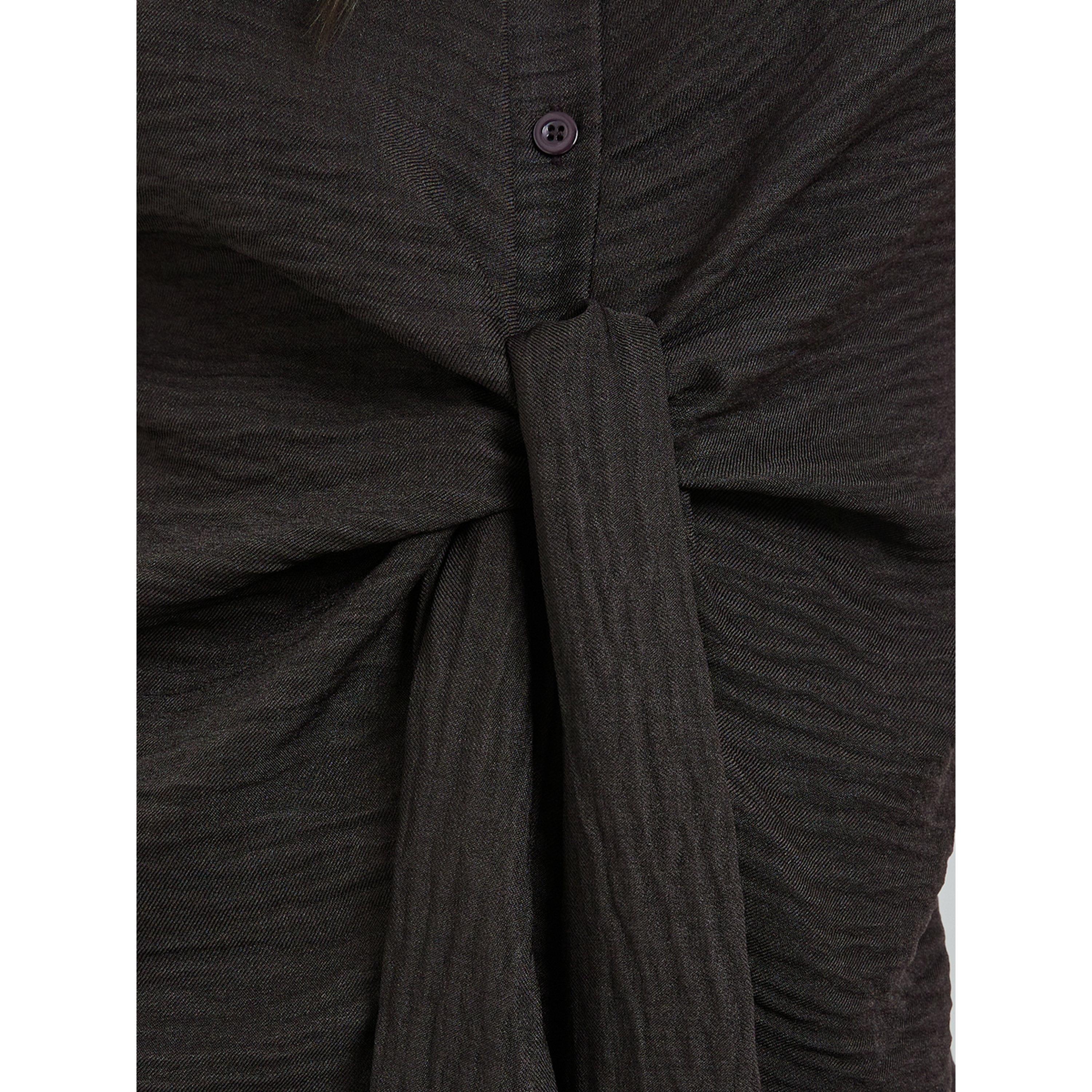 Styli Brown Short Sleeve Top with Wide Leg Pants Co-Ords-women-clothing-coordsets-image-5