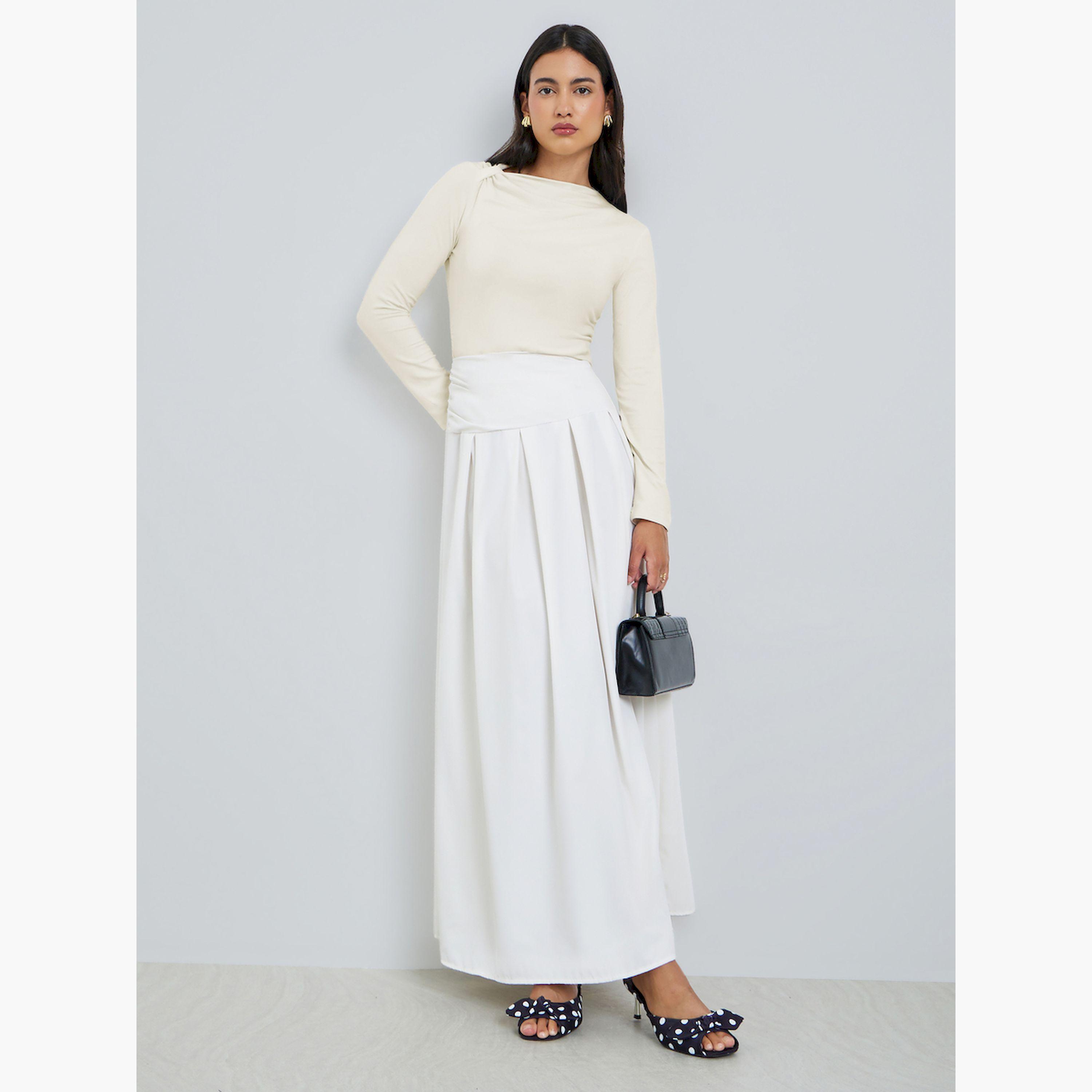 Styli Off White Wide Waistband Maxi Skirt-women-clothing-bottoms-skirts-image-2