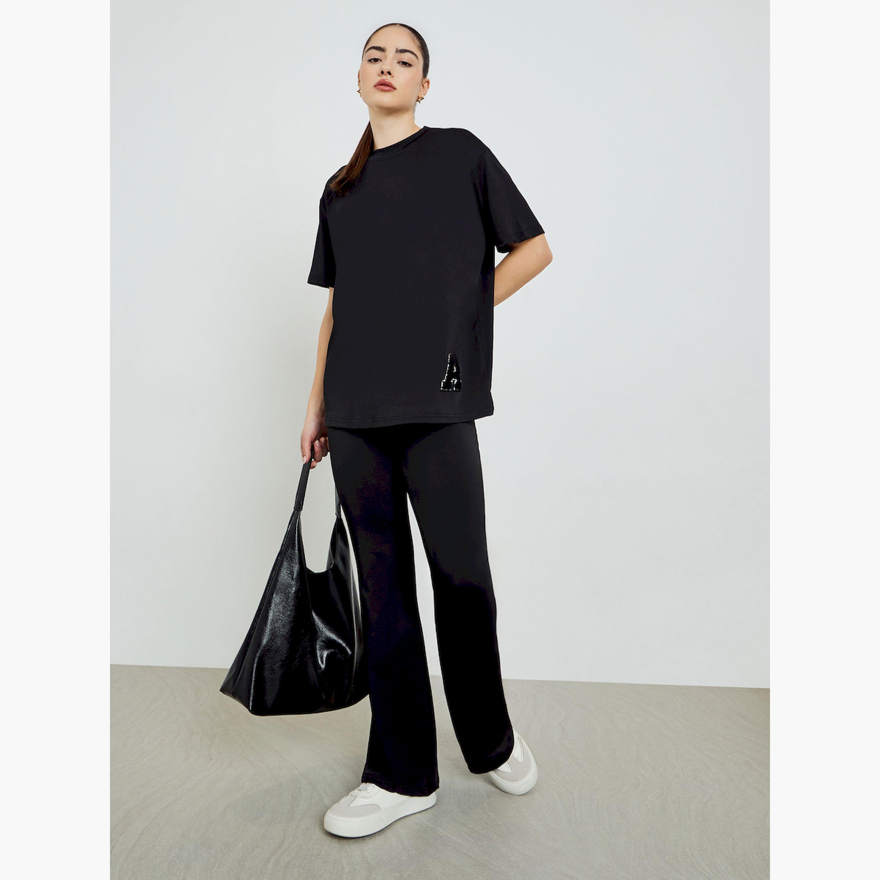 طقم منسق من ليقنز وتيشيرت بأكمام قصيرة-women-clothing-coordsets-image-1