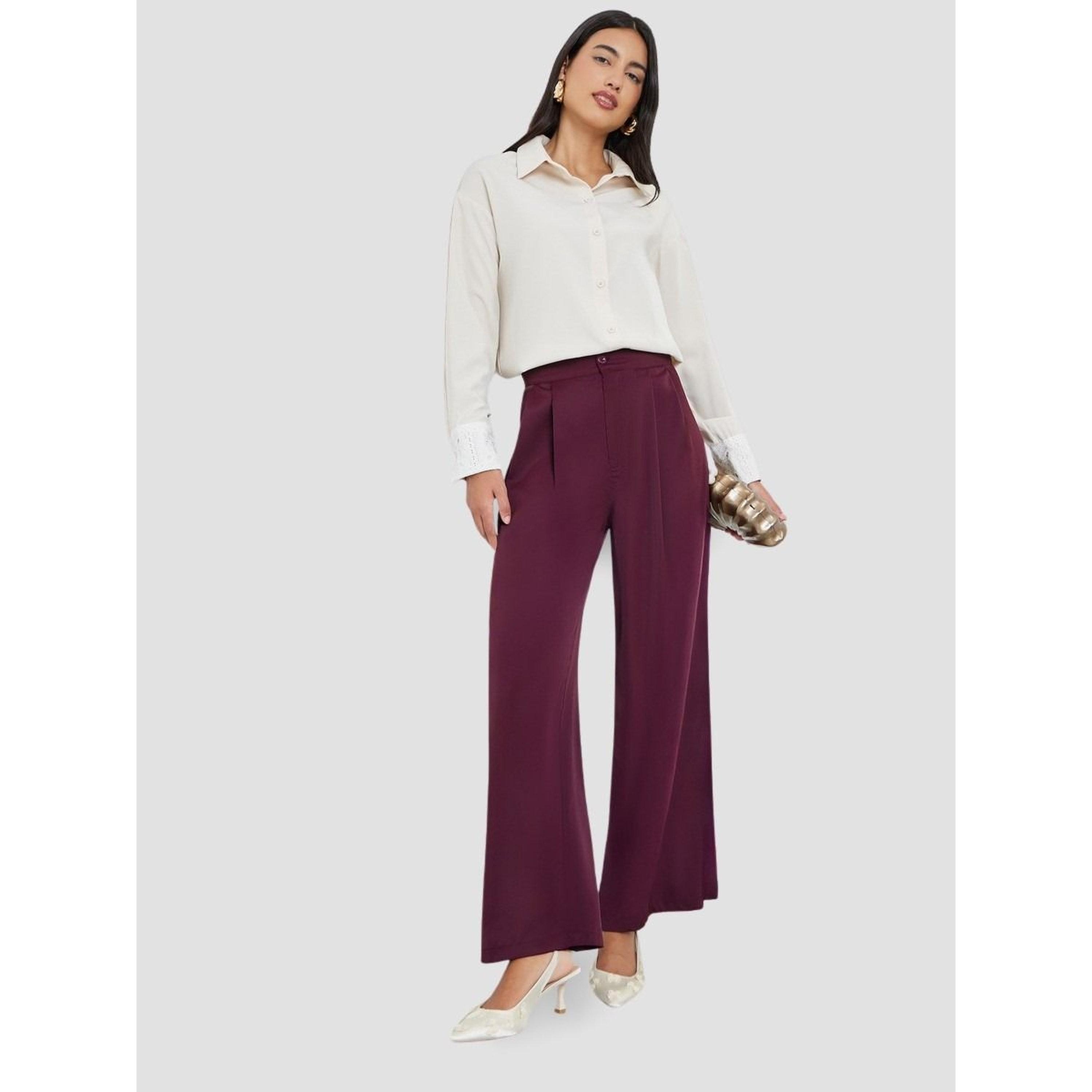 ستايلي - قميص كريمي بأكمام طويلة وأساور من الدانتيل-women-clothing-shirtsandblouses-shirts-image-2