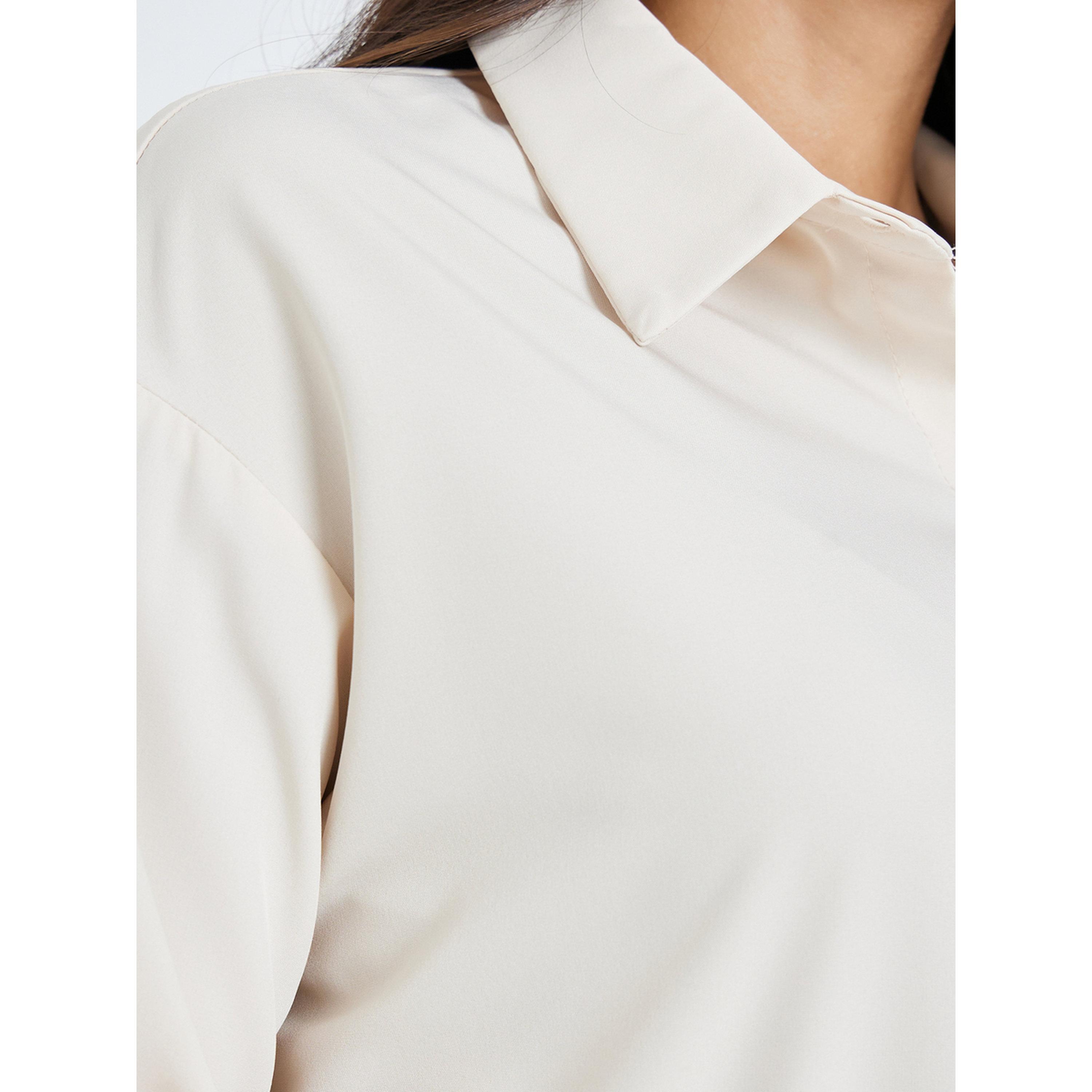 ستايلي - قميص كريمي بأكمام طويلة وأساور من الدانتيل-women-clothing-shirtsandblouses-shirts-image-5