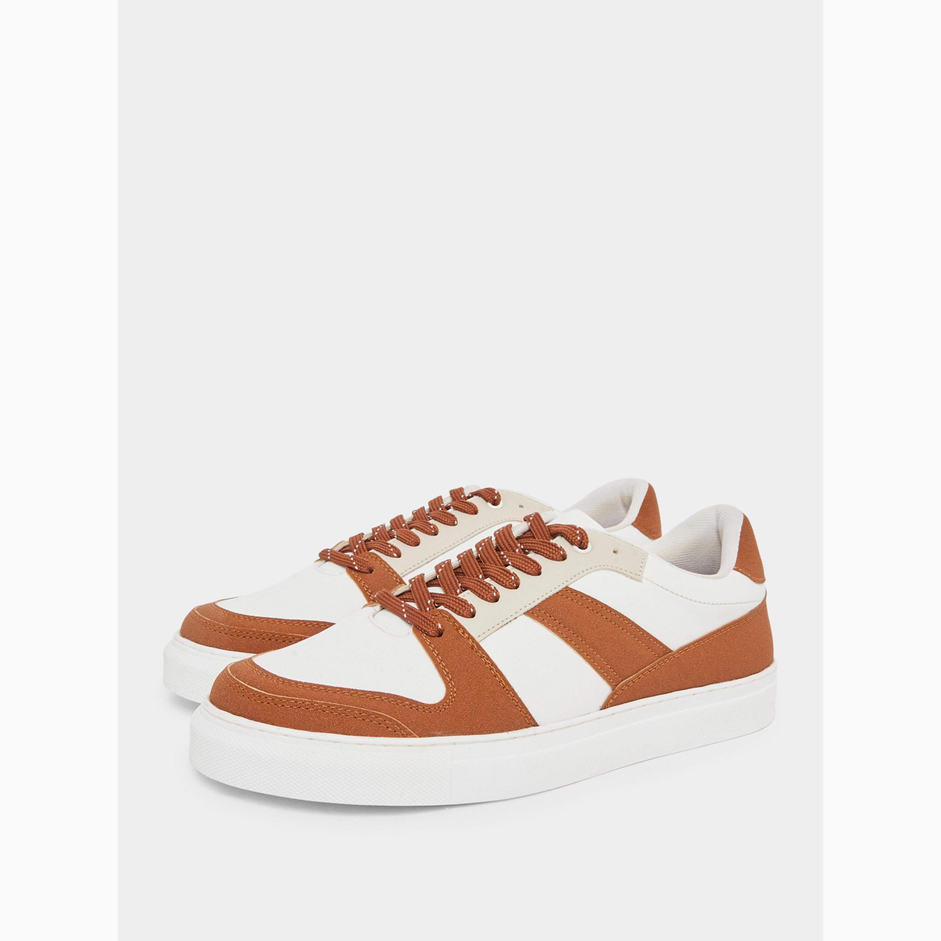 Styli Men White Court-Style Sneakers-men-shoes-sneakers-image-1